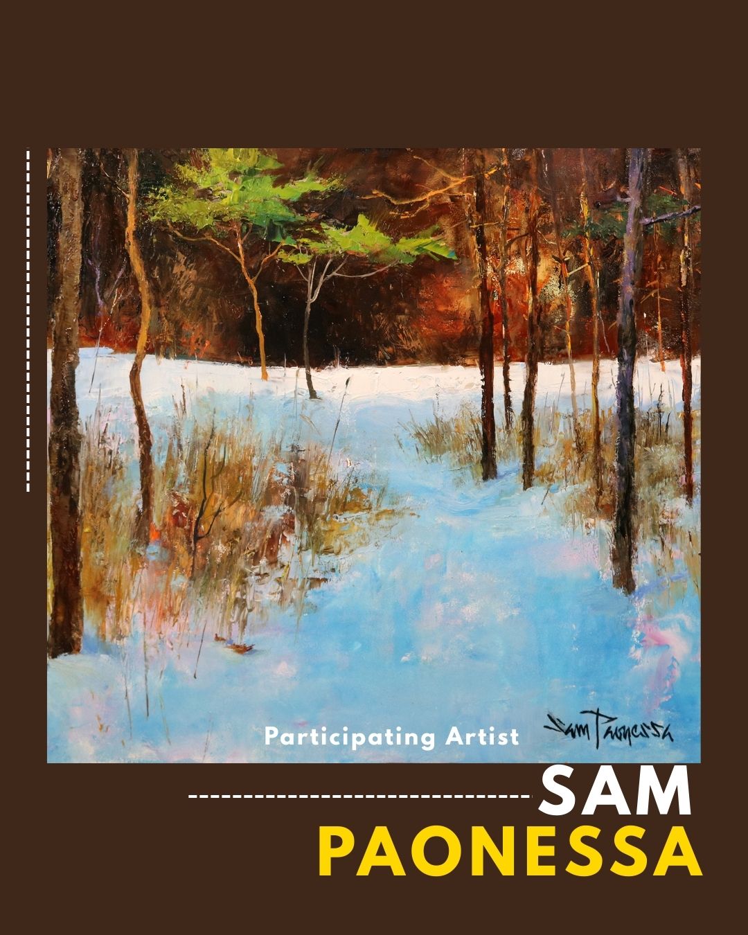 Here is Sam’s painting “Rouge Valley Forest Trail”. Does this bring back memories of your time on the trail? He will be one of 31 professional fine artists at the 28th annual Kingsway-Lambton Art Show & Sale. Sam Paonessa is an award-winning professional artist who paints both in studio and plein air. Be sure to come right at 10 am on Saturday, April 11, 2026 to meet Sam and all the other artists. Get your admission tickets on line now at www. KingswayLambtonArtShow.ca. See you then!
#SamPaonessa_FineArt
#TorontoArtShow
#BuyFineArt
#InteriorDesign
#CollectOriginalFineArt
