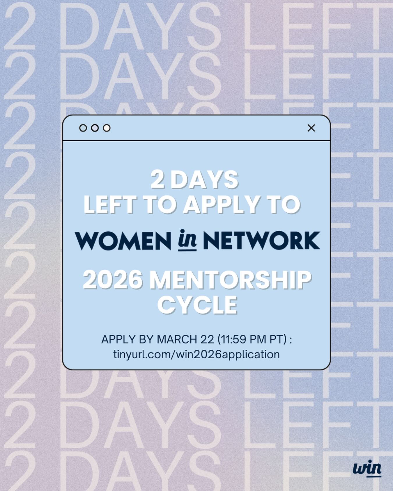 Calling all working professionals - haven’t applied to be a Mentor or Advisor yet? We want you to be part of our community!!
Please share with your network and friends!✨