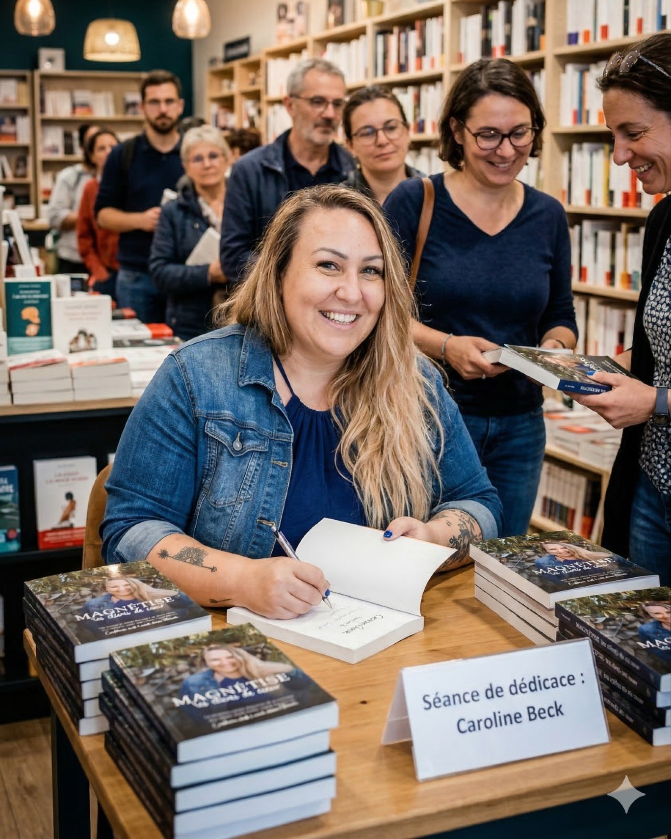 C'EST UNE FIN DE MOIS SOUS HAUTE INTENSITÉ ! 🪓
Entre l'Immersion Superbloom qui bat son plein et notre Rencontre mensuelle des Patronnes, mon cerveau en arborescence a complètement zappé de vous annoncer un autre truc de fou prévu pour cette semaine !
Ce samedi 28 mars, je sors de derrière mon écran pour venir vous rencontrer sur le terrain.
Je serai TOUTE LA JOURNÉE en dédicace au Cultura de Schweighouse-sur-Moder (en plein cœur de notre Alsace du Nord 🥨) pour mon livre Magnétise tes clients de cœur.
Vous le savez, pour moi le digital permet d'initier le mouvement, mais c'est dans le monde réel (IRL) que l'on brise l'isolement et que l'on bâtit des fondations solides.
Alors, si tu es dans le coin, que tu as besoin d'un coup de boost "sans filtre" pour ton business, ou juste pour me faire un coucou et repartir avec ton exemplaire dédicacé... viens me voir !
Qui passe me voir samedi ? 👇
Ose être toi, bordel ! ✨