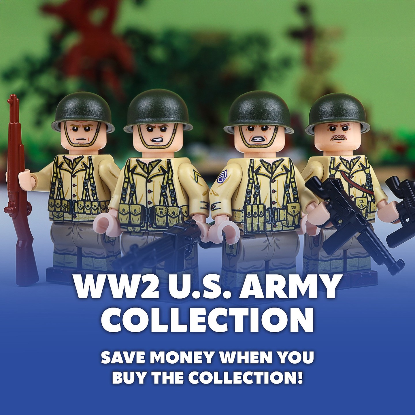 NEW WW2 U.S. Army Collection available for PRE-ORDER - Save when you buy the collection!
Looking to order our NEW WW2 U.S. Army Minifigures? Why not save when you buy our WW2 U.S. Army Collection!
The collection includes our NEW WW2 U.S. Army Rifleman, NEW WW2 U.S. Army BAR Gunner, NEW WW2 U.S. Army Squad Leader AND NEW WW2 U.S. Army Platoon Leader - but at with a saving! 😎
www.unitedbricks.com/new-products
📦 Orders containing products from our WW2 U.S. Army Release will ship from 3rd April 2026 onward.
-
#UnitedBricks #WW2Minifigure #WW2US #WW2American #WW2USArmy #CustomPrinted #MilitaryMinifigures #BrickArms #FridayRelease #MinifigCollector #LEGOCommunity #FridayDrop