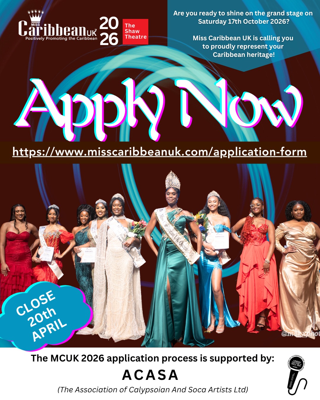 🚨 FINAL CALL – DEADLINE EXTENDED 🚨
🗓 DEADLINE: 20 APRIL 2026
This is your moment.....
Miss Caribbean UK is more than a pageant, it is a platform for young women of Caribbean heritage to grow, lead, and represent their culture with pride on a national stage.
✨ Leadership & personal development
✨ Media exposure & opportunities
✨ Cultural representation
✨ Support in securing sponsors
We are proud to be working alongside key community partners "ACASA" to ensure more young women across the UK have the opportunity to be part of this journey.
If you’ve been thinking about applying… this is your sign.
Do not wait. Do not doubt yourself.
👑 Step forward. Represent your island. Own your story.
Apply now → https://www.misscaribbeanuk.com/application-form
#MissCaribbeanUK #FinalCall #CaribbeanExcellence #DiasporaPride
