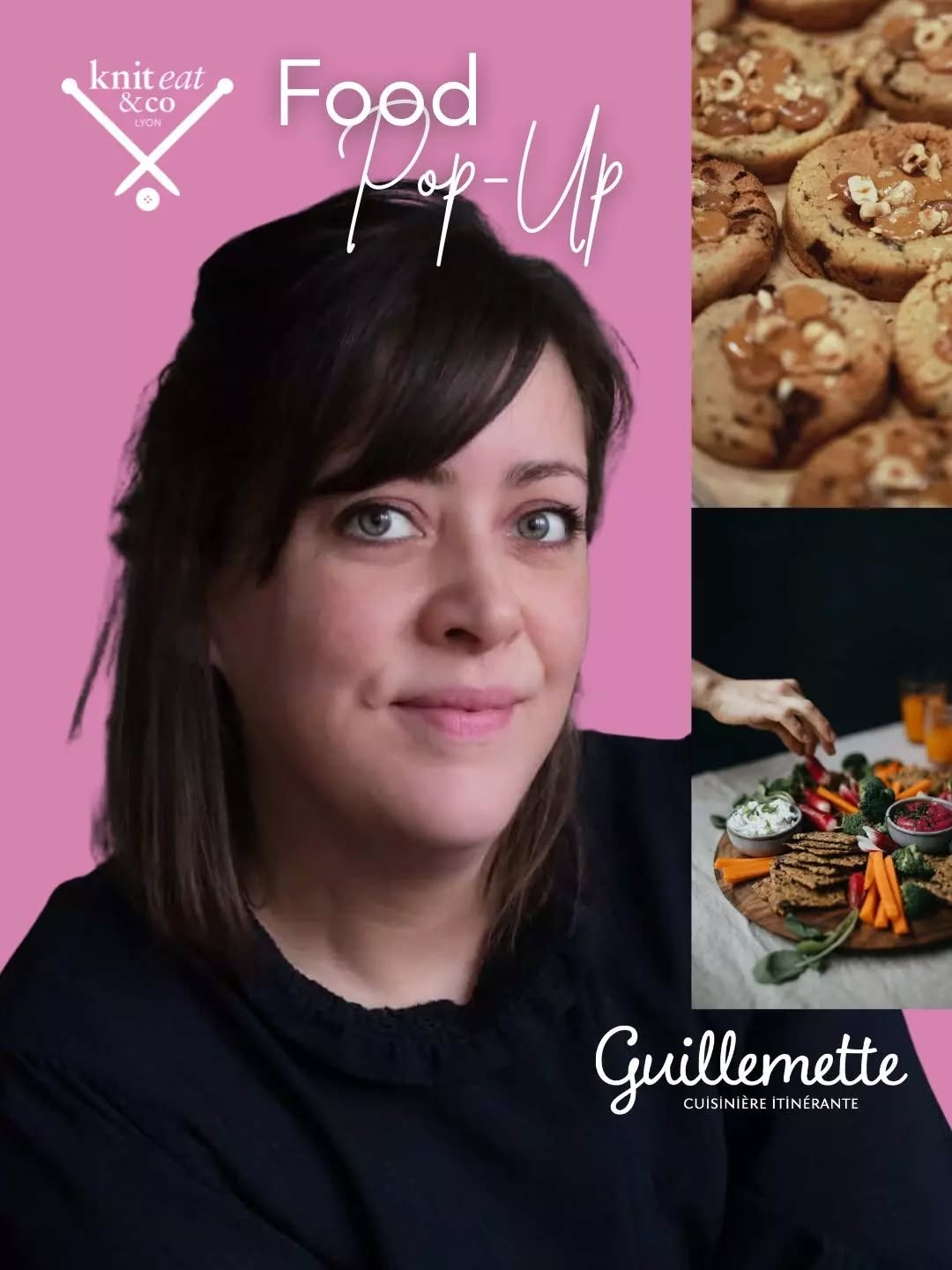 🌸🌸 POP UP PRINTEMPS J-2 🌸🌸
Samedi 28 & Dimanche 29 Mars 2026
Où?
Café Anne
17 Rue Sala
69002 LYON
@cafeanne.lyon
Quand?
Entrée libre le samedi de 10h à 18h
Resto Tricot (sur réservation) de 19h à 22h
Entrée libre le dimanche de 13h à 17h
Brunch (sur réservation) de 10h à 12h
Guillemette aka @chezguillemette sera présente tout le week-end pour vous régaler pour le dîner du samedi, le Brunch du dimanche et les fringales de la journée 😉
portraits de Guillemette 📸 @almondinephotographie
C'est le moment de laisser la parole à notre Cookie Queen 😉
Passionnée de cuisine depuis que je suis très jeune, j’ai décidé, après des études en marketing, que ma place était plutôt derrière les fourneaux.
Ce qui m’anime ? Une délicieuse envie de vous rendre heureux à travers ma cuisine savoureuse, et créative.
Et c'est exactement ce que j'ai prévu de faire pour mes interventions du 28 et 29 Mars prochains. Je vais cuisiner avec des produits de saison, colorés et équilibrés, sourcés auprès de fournisseurs triés sur le volet.
Je garde un peu le secret quant à mes menus mais il y aura des scones salés, des brioches pour le brunch et.. des légumes of course. Et vous trouverez mon offre gâteaux et biscuits tout au long du week-end lors de votre venue au Pop Up.
#kniteat #popup #brunch