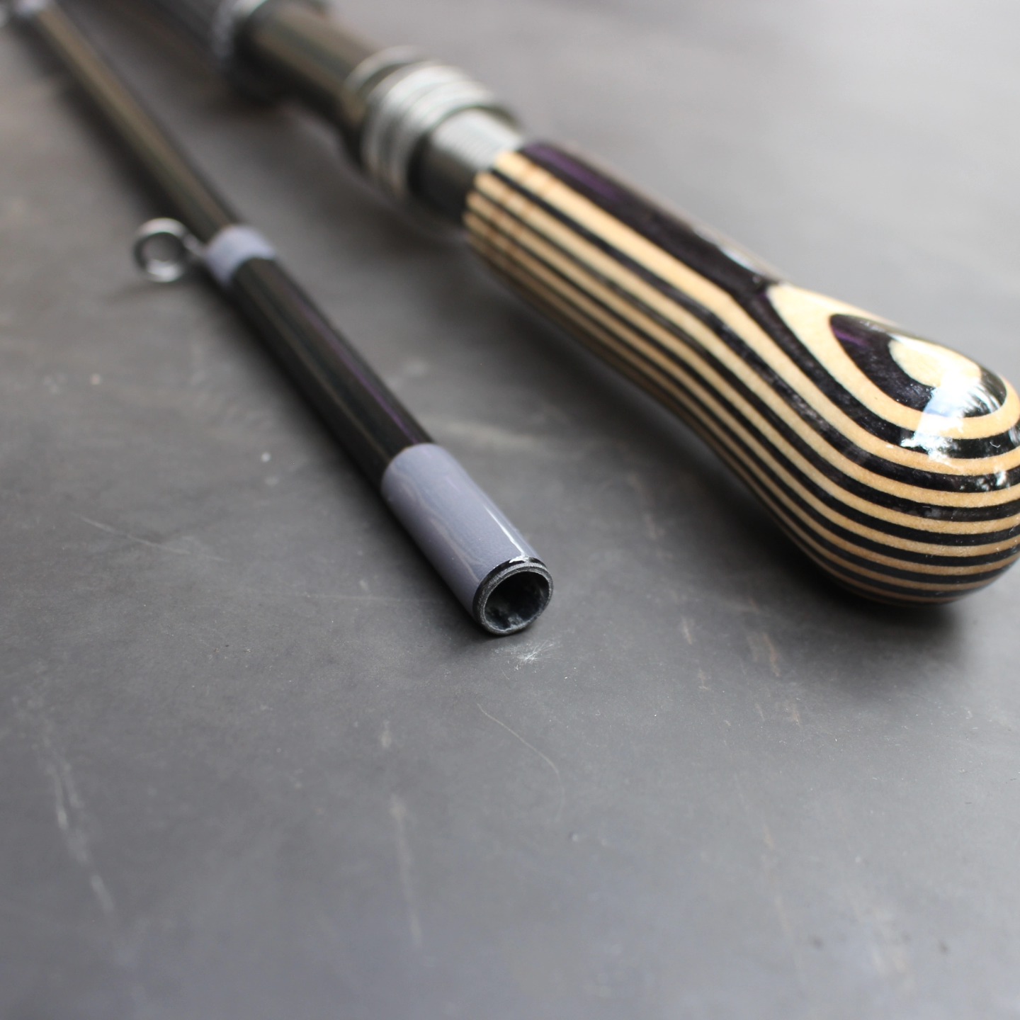 10' Two-Hand with carbon fiber fore grip with a custom turned fighting butt.
#builtnotbought
#customflyrod
#predatorflyfishing
#muskyonthefly
