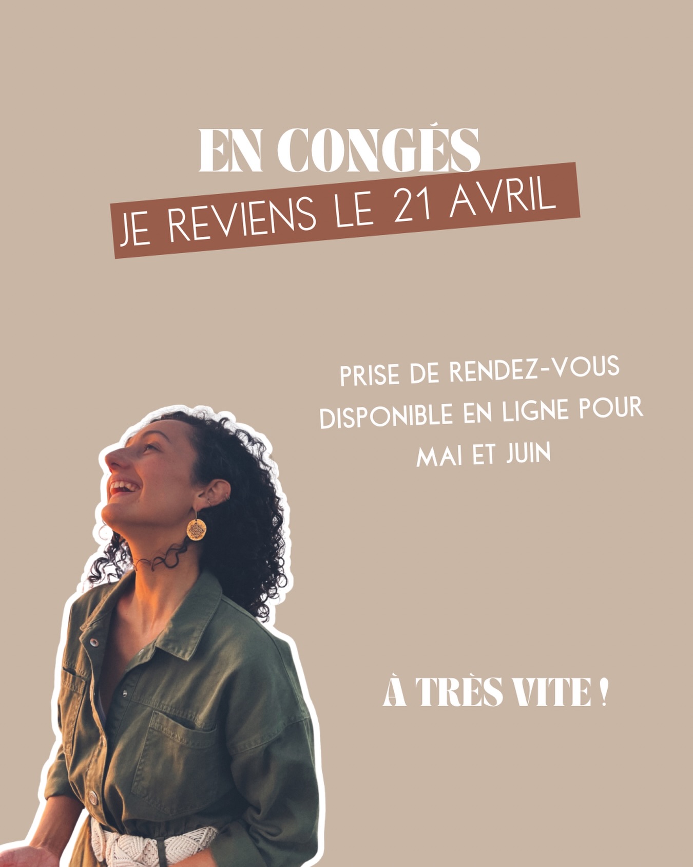 En congés jusqu’au 21 avril 🌞
Je prends une vraie pause ici.
Pas de contenu de prévu.
Je me déconnecte complètement
et je reviendrai le 21 avril.
Les rendez-vous restent disponibles en ligne
pour mai et juin (lien en bio)
On se retrouve à mon retour 🫶