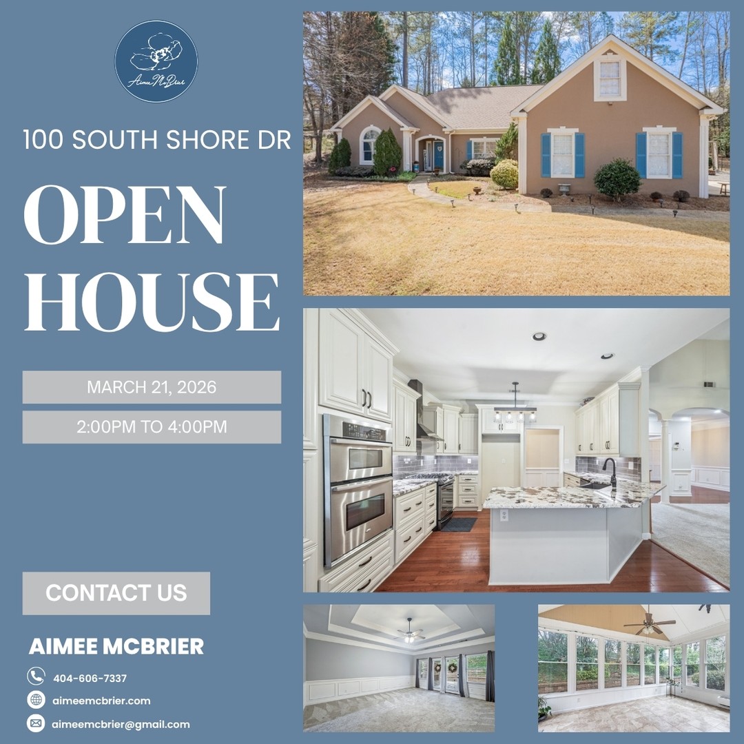 đ¸ Spring Into Your Dream Home This Weekend! đ¸
Spring is officially in bloomâand so is the housing market! With warm temperatures in the air and some hot deals hitting the market, this weekend is the perfect time to get out, explore, and fall in love with your next home.
đż OPEN HOUSE â SATURDAY, MARCH 21ST đż
đ 100 South Shore Dr | Newnan, GA
đ 3 Bedrooms | đ 3 Bathrooms | đ 2,401 Sq Ft
đ° $629,000
Welcome to Lake Redwine, one of Newnanâs most desirable communities! This MOVE-IN READY home offers stunning lake views right from your front windowsâbringing peace and beauty into your everyday life.
Inside, youâll find an oversized dining room that flows effortlessly into a spacious living area and a fully renovated kitchen with cabinets galore. The all-seasons sunroom adds extra living space perfect for relaxing or entertaining year-round.
The private ownerâs suite is tucked away and features a spa-like bath with double vanities, soaking tub, and a walk-in tiled shower. Every detail has been thoughtfully updatedâfrom flooring and fresh paint to the kitchen, bathrooms, and mudroom.
Step outside to your covered back porch with an outdoor fireplaceâperfect for enjoying those warm spring evenings. The fenced, landscaped yard offers endless possibilities, and the neighborhood amenities include a lake, marina, pool, tennis courts, playground, and moreâall just minutes from I-85, shopping, and dining.
đź Make Your Move This Spring!
With blooming landscapes, warm sunshine, and incredible homes hitting the market, thereâs no better time to find your perfect place.
⨠Hot homes. Warm days. Fresh starts. â¨
đŠ Reach out for more details or a private showingâweâd love to see you this weekend!