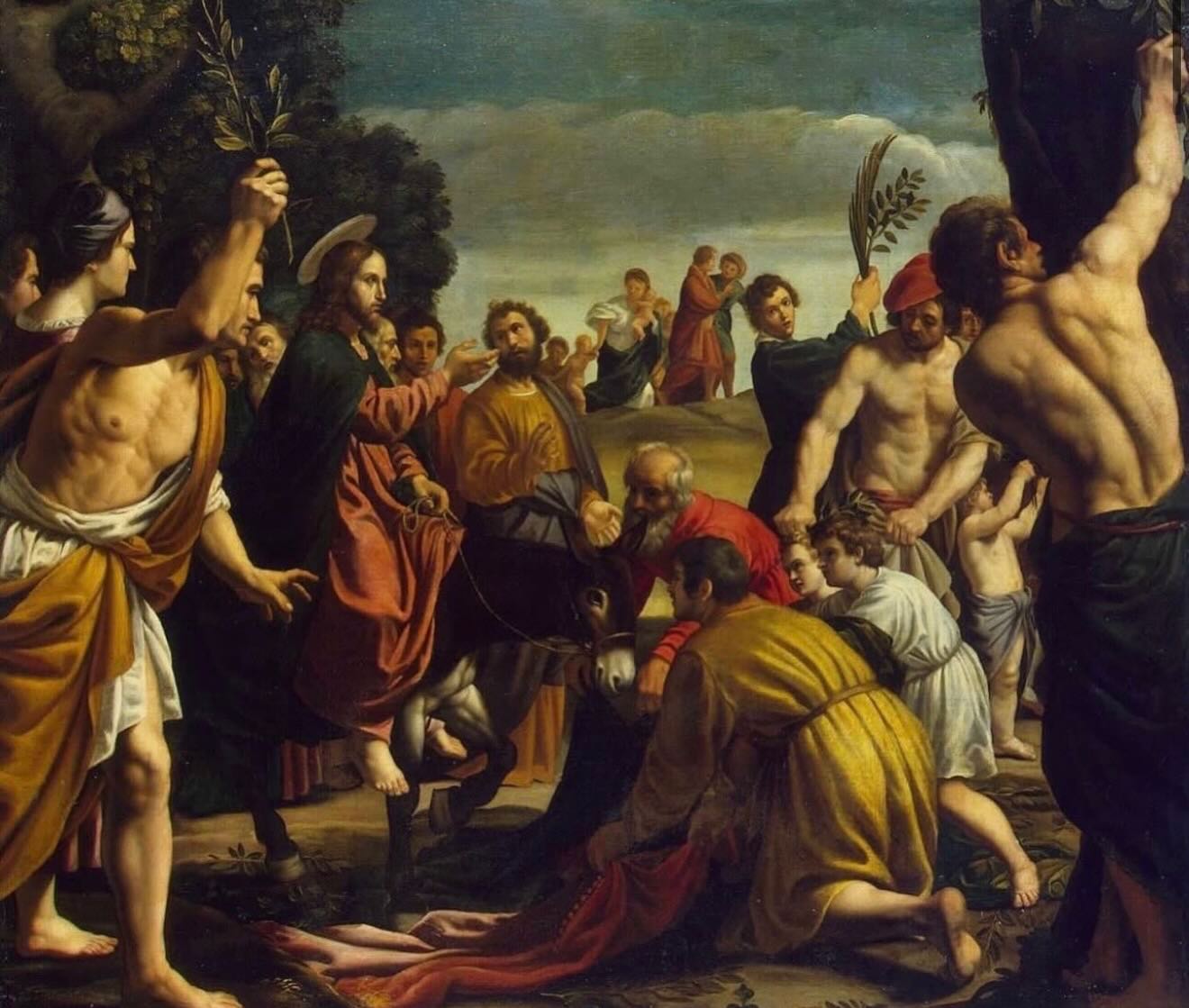 Lecture de l’Évangile pour le premier dimanche du printemps :
Comme Ieshu approchait de Bethphagé et de Béthanie, près du mont des Oliviers, il envoya deux disciples en leur disant : Allez au village qui est devant vous. En y entrant, vous trouverez un ânon attaché, que personne n’a jamais monté. Détachez-le et amenez-le ici. Si quelqu’un vous demande pourquoi vous le détachez, dites : Le Seigneur en a besoin. Ceux qui avaient été envoyés en avant allèrent le chercher comme il le leur avait dit. Comme ils détachaient l’ânon, ses maîtres leur demandèrent : « Pourquoi détachez-vous l’ânon ? Ils répondirent : « Le Seigneur en a besoin. Ils l’amenèrent à Ieshu, jetèrent leurs manteaux sur l’ânon et mirent Ieshu dessus. A mesure qu’il avançait, les gens étendaient leurs manteaux sur la route. Lorsqu’il arriva près de l’endroit où la route descend du mont des Oliviers, toute la foule des disciples se mit à louer Dieu à haute voix pour tous les miracles qu’ils avaient vus : « Béni soit le roi qui vient au nom du Seigneur », « Paix au ciel et gloire au plus haut des cieux », « Paix au ciel et gloire au plus haut des cieux ». Dans la foule, des pharisiens dirent à Ieshu : « Maître, réprimande tes disciples. Je vous le dis, répondit-il, s’ils se taisent, les pierres crieront. S’approchant de Jérusalem et voyant la ville, il pleura sur elle et dit Si tu avais su en ce jour ce qui t’apporterait la paix, mais cela est caché à tes yeux. Les jours viendront où tes ennemis construiront une digue contre toi, t’encercleront et te serreront de toutes parts. Ils t’écraseront sur le sol, toi et les enfants qui sont dans tes murs. Ils ne laisseront pas une pierre sur l’autre, parce que tu n’as pas reconnu le moment où Dieu est venu vers toi. Lorsque Ieshu entra dans la cour du temple, il commença à chasser les vendeurs. Il est écrit, leur dit-il, que ma maison sera une maison de prière, mais vous en avez fait une caverne de voleurs.
Image : « Entrée à Jérusalem » par Alessandro Turchi, 1640.
#eglisegnostiqueapostolique