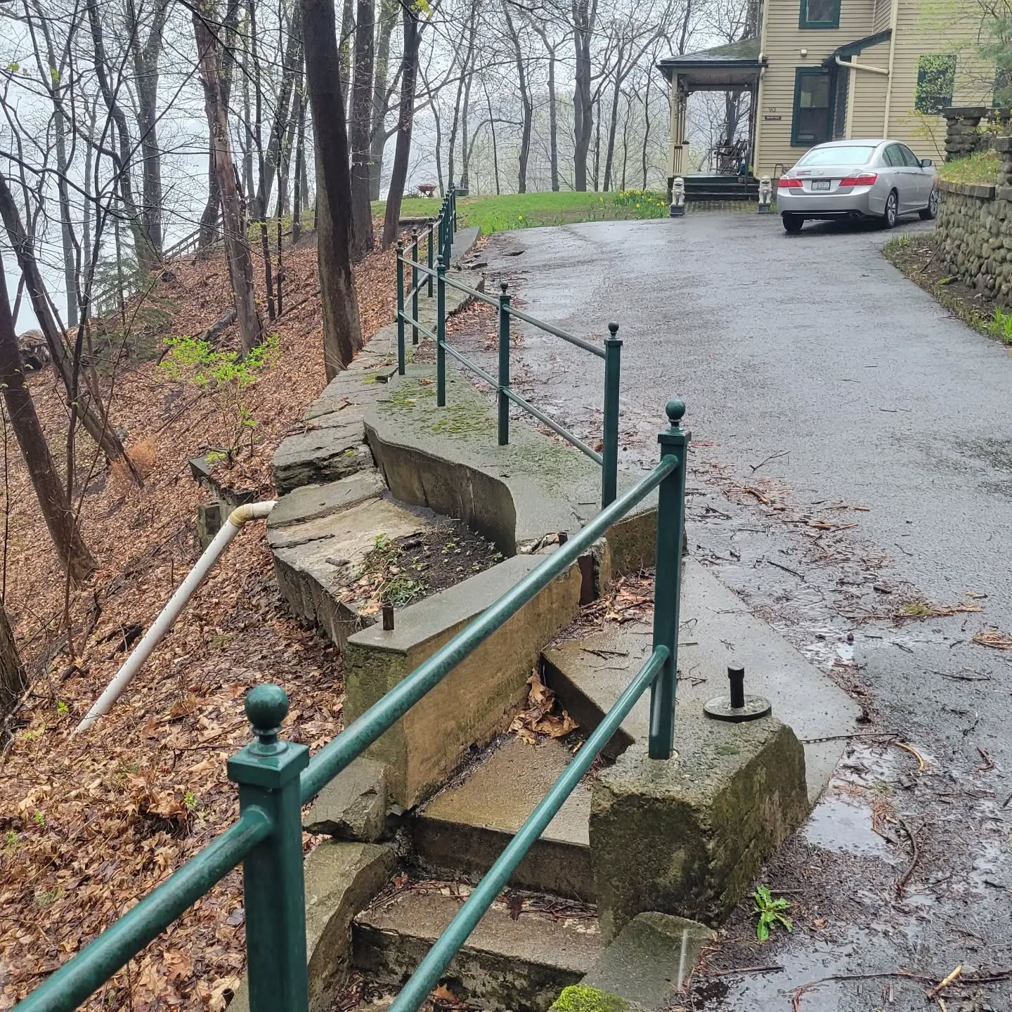 A beautiful house on Irondequoit Bay. The only problem with living at the top of a hill is when your retaining wall starts sliding down the hill... 😬
Provided the homeowner 3 options for remediation (wall anchors, selective demolition/ reinforcement, full demo/replacement). I'll let you know if they end up doing the work.
(Or slide down the hill...)
.
.
.
.
.
.
.
.
.
.
.
.
.
.
#rememberslipandslides #theshouldmakeonesforadults #ormaybenot #idprobablybreaksomething #irondequoitbay #retainingwall #idontthinkthestairsarelevel