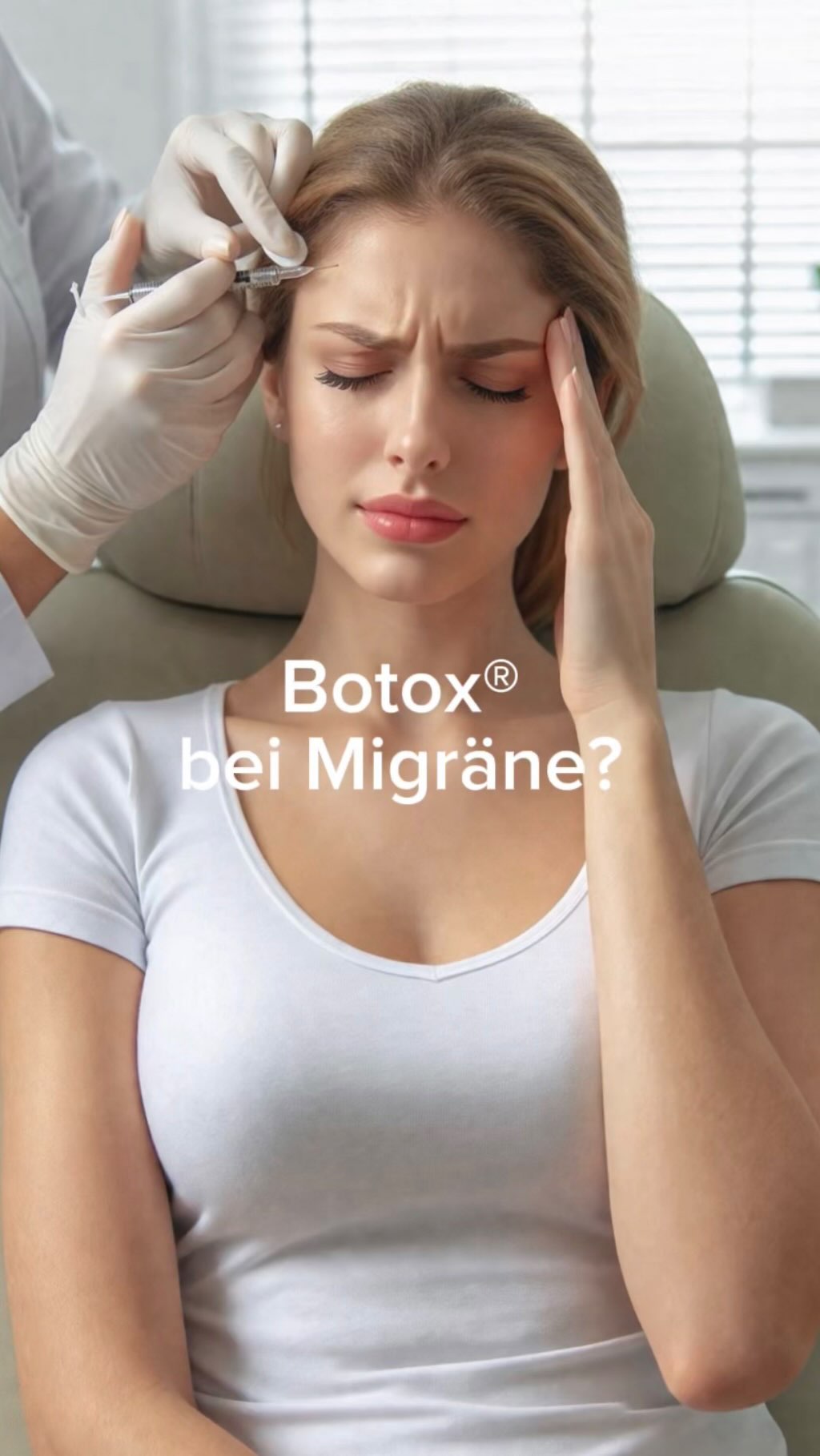 Botox bei Kopfschmerz?
Spannungskopfschmerzen oder Migräne lassen sich effektiv mit Botox® behandeln – gezielt, schonend und ohne Ausfallzeit. Eine moderne Lösung für spürbare Entlastung im Alltag.
#botox #headache #injection #aestheticmedicine #painrelief