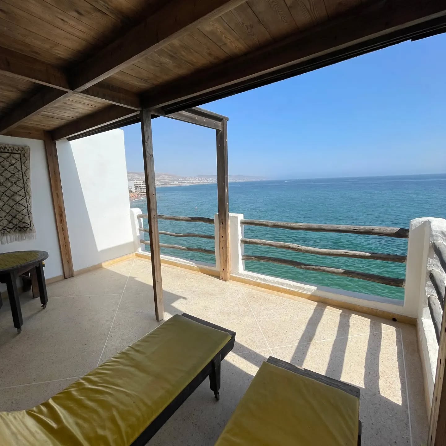 Escape to your peaceful panoramic view in #taghazoutbeach ✨