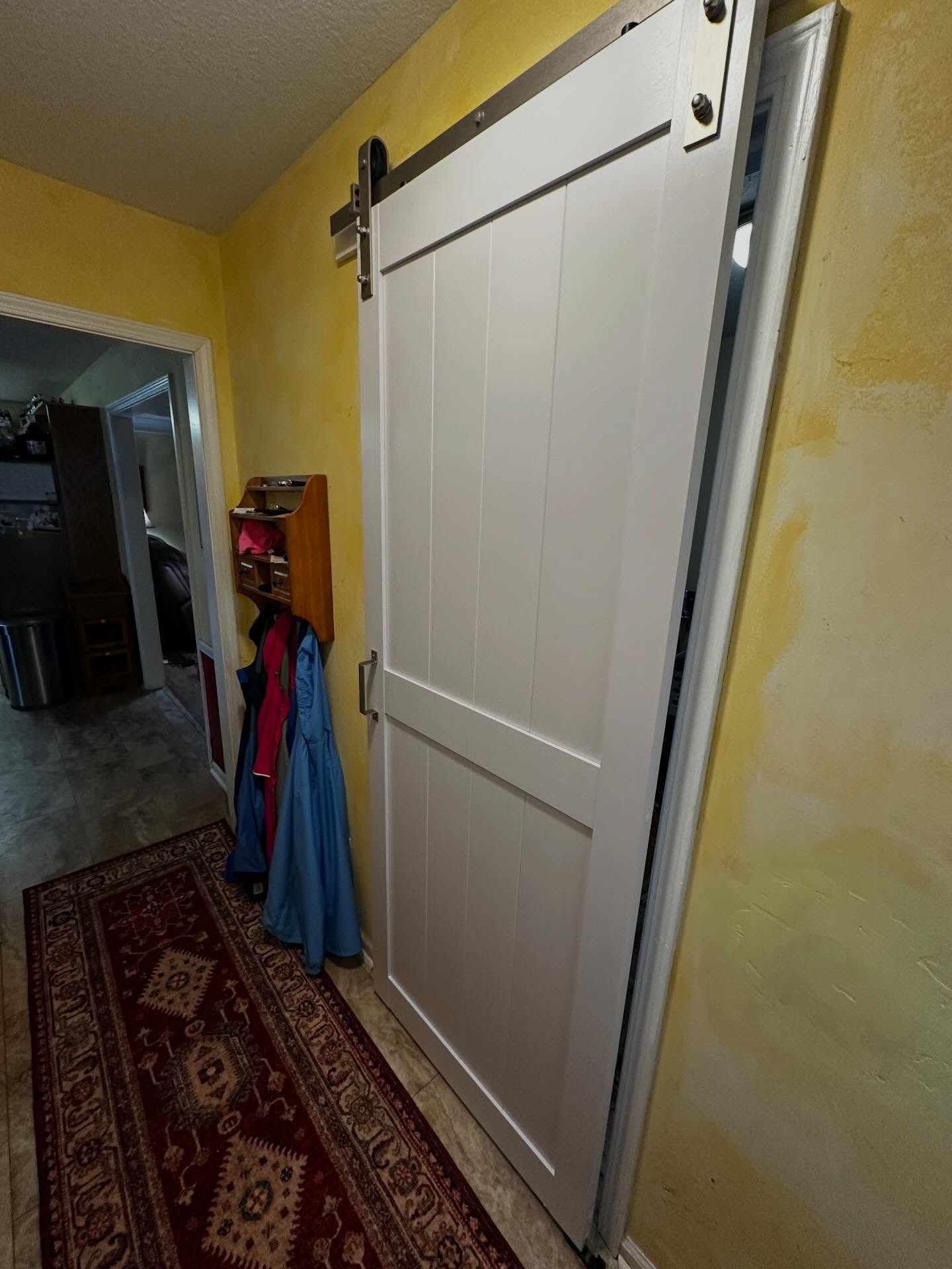 I recently installed a barn-style sliding door over a laundry room for a repeat client. As a professional, I frequently install these barn-style doors due to their undeniable aesthetic appeal. If you are considering upgrading your home or following the latest design trends, our team at Handyman Elite/Property Management can expertly install these doors for you. To learn more, please contact us at 678-343-0130 or visit our website at www.handymaneliteusa.com. You can also find us on Facebook, Instagram, Yelp, and Google.
“WE GOT YOU COVERED”