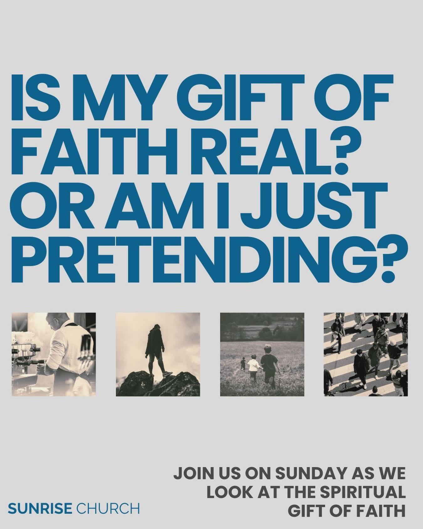 Have you ever wondered if your faith is real—or if you’re just going through the motions? You’re not alone.
This Sunday, we’ll be looking at what the gift of faith really means and how to recognize it in your life.
Come ready to be encouraged and expectant of what God wants to reveal to you.
✨ Join us - we’d love to see you there.
