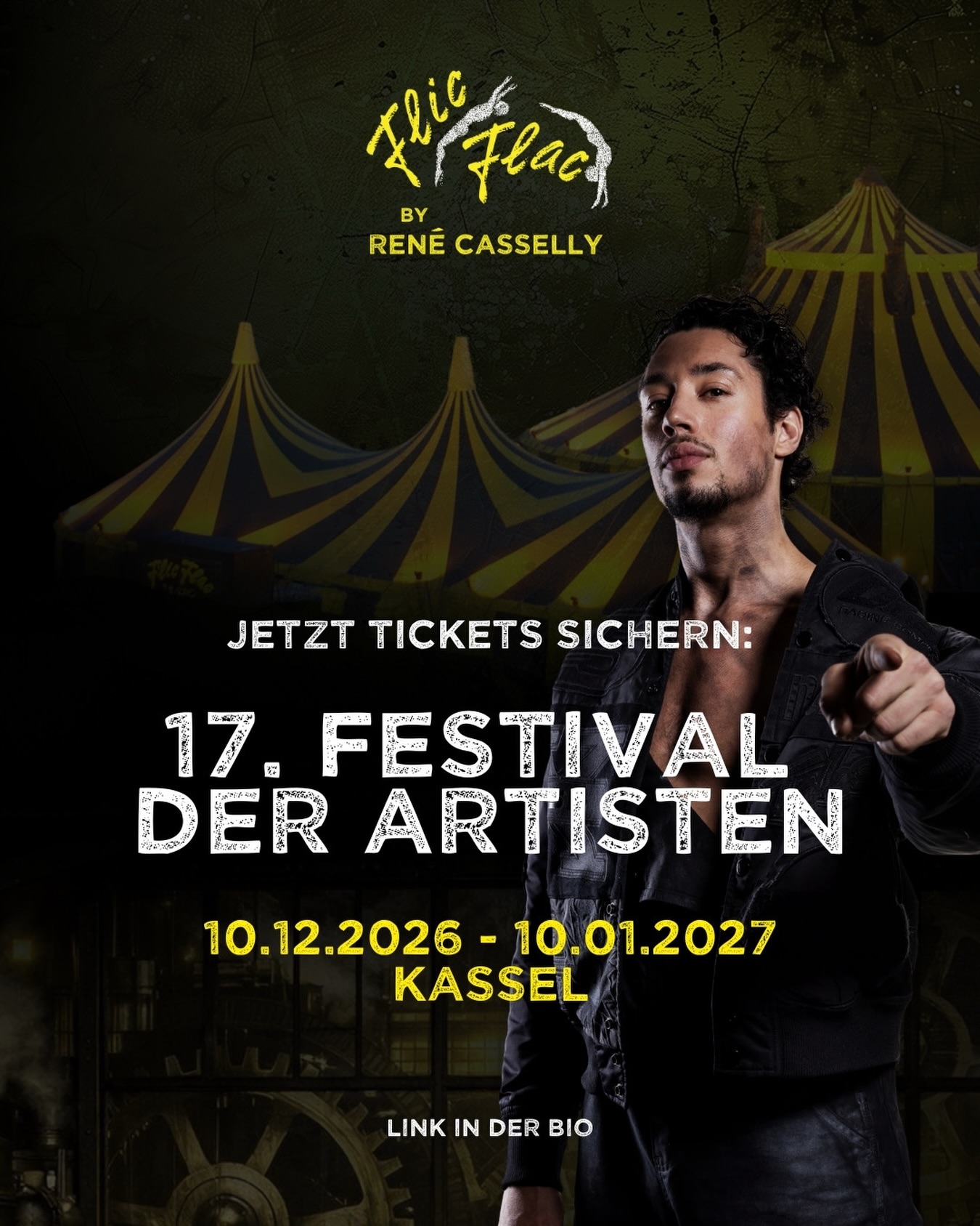 ✨ENDLICH: Jetzt Tickets sichern! ✨
Ihr habt lange gewartet - heute ist der offizielle Vorverkauf gestartet 🎪
Macht euch bereit für eine atemberaubende Show mit internationalen Weltklasse-Artisten:innen! Von Adrenalin pur bis zu Gänsehaut-Momenten ist alles dabei. Schnappt euch eure Plätze, solange sie noch da sind! 🎟️🏃♂️
🔗 Tickets gibt’s ab sofort über den Link in der Bio!