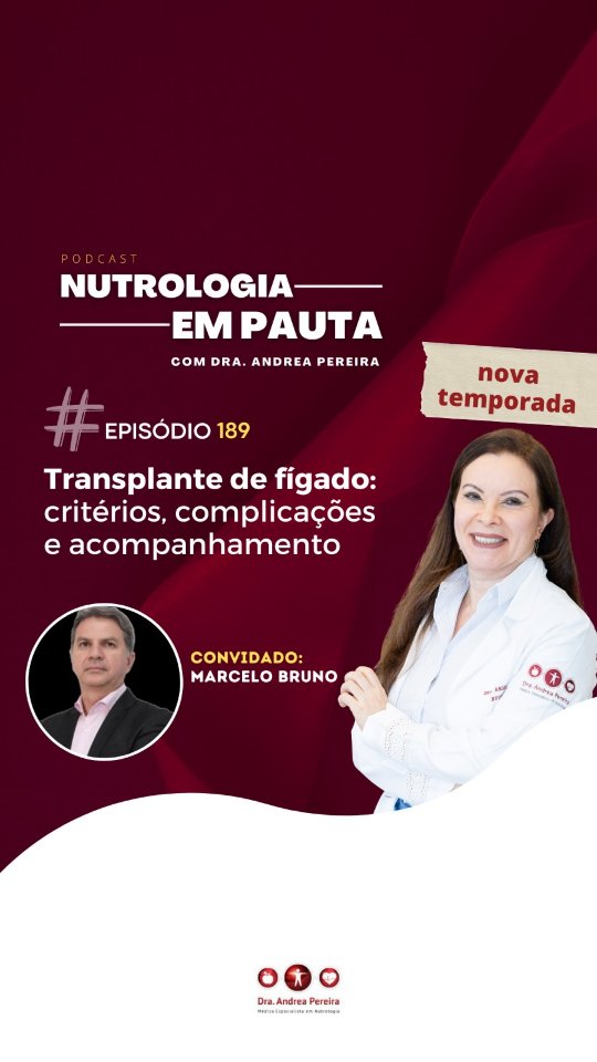 O transplante de fígado é um dos procedimentos mais complexos da medicina e ao mesmo tempo, uma das principais possibilidades de tratamento para doenças hepáticas avançadas.
Mas, na prática, o que envolve esse tipo de cirurgia? Quem precisa de um transplante? Existe fila de espera no Brasil? É possível doar um órgão em vida? E como é a vida após o procedimento?
No episódio de hoje do Nutrologia em Pauta, abordamos essas e outras perguntas para entender melhor como funciona o transplante hepático, desde a indicação até o acompanhamento no pós-operatório, incluindo riscos, complicações e a importância da doação de órgãos.
Para essa conversa, recebo o Dr. Marcelo Bruno @dr.marcelobruno, coordenador do grupo de transplante de fígado e cirurgião do Centro de Oncologia do Hospital Israelita Albert Einstein, com fellowship em transplante hepático e cirurgia hepato-pancreato-biliar pelo Queen Elizabeth Hospital Birmingham e pelo Asan Medical Center, na Coreia do Sul.
Uma conversa que amplia o entendimento sobre um tema ainda pouco discutido, mas fundamental para salvar vidas.
Ouça agora o episídio completo no YouTube (Dra Andrea Pereira Nutrologia) ou no Spotify (Nutrologia em Pauta).
