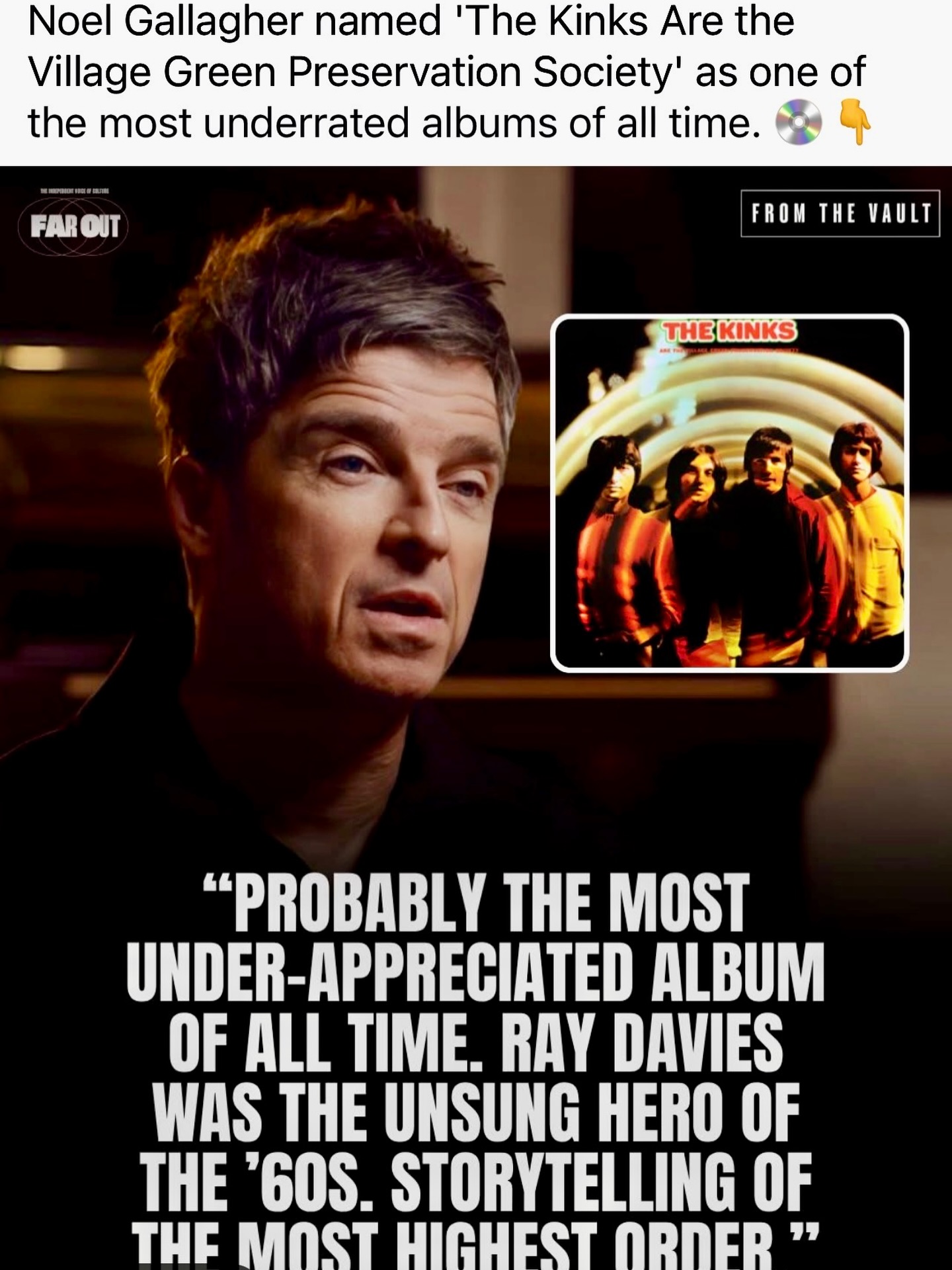 The first album I bought & and my all time favourite! I couldn’t agree with you more Noel! The Kinks. Village Green Preservation Society. ❤️🎼🎶🤩