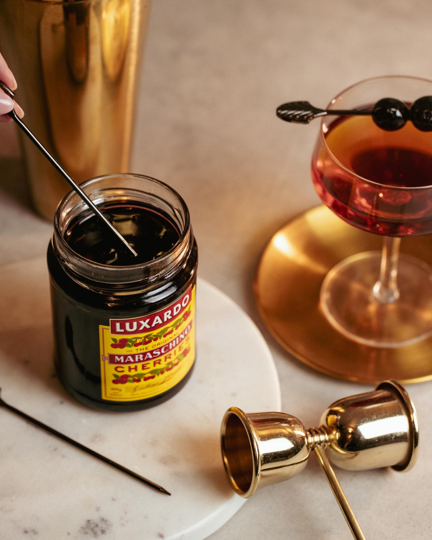 The finishing touch that makes the cocktail ๐ Luxardo Maraschino Cherries are the gold standard garnish โ rich, dark, and perfectly balanced with natural cherry flavor and syrup. Whether itโs an Old Fashioned, Manhattan, or your favorite classic, no cocktail is complete without them.