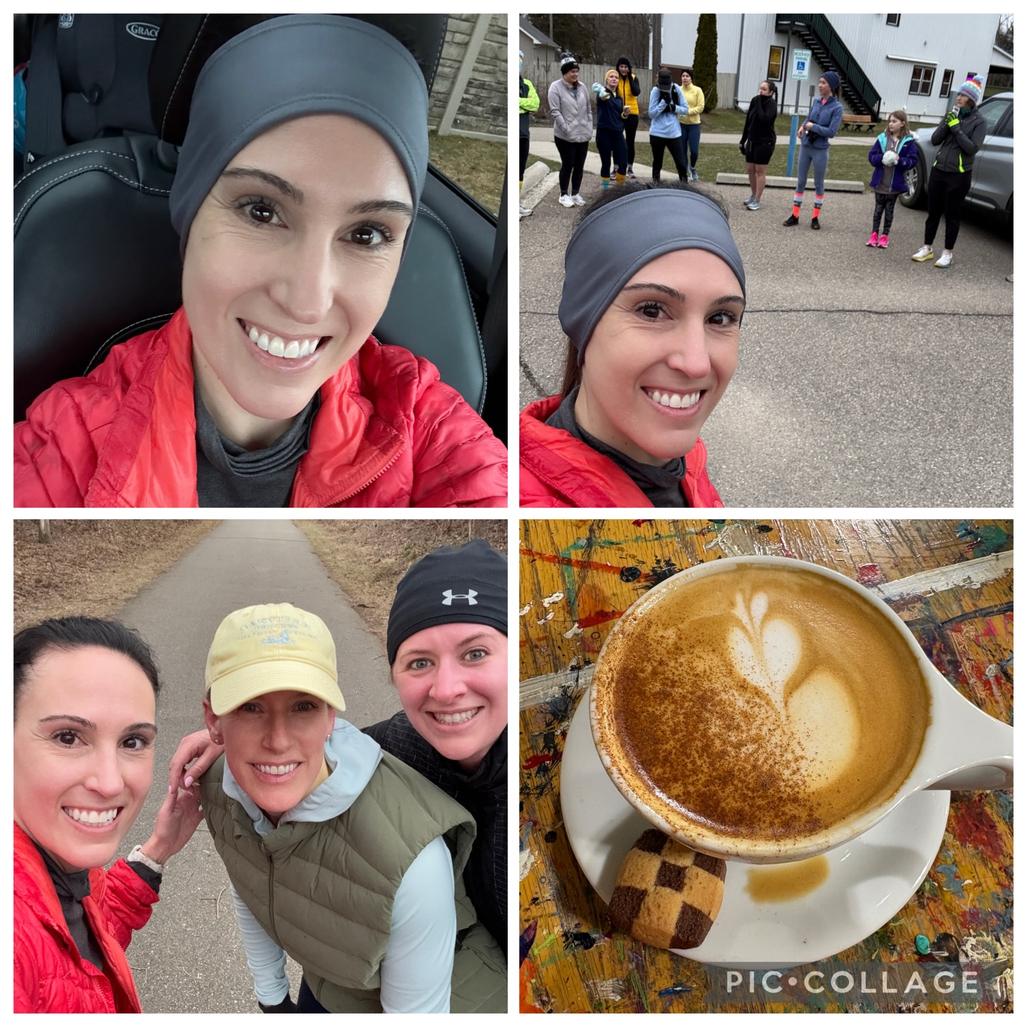 #smallbusinesssaturday at @whitepinecoffee enjoying a delicious and adorably delivered carrot 🥕 cake latte after a well-earned and enjoyable run with these lovely ladies from the Oxford She Runs This Town Group 💕🏃🏽♀️