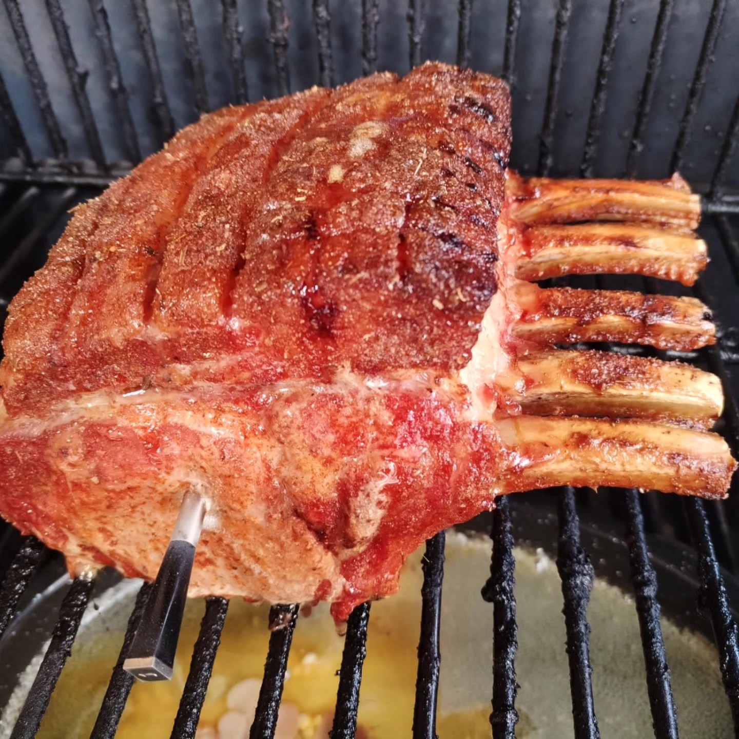 Hampshire Pork Rack
Seasoned with Kinder's Bourbon Peach rub
Smoked @250f / 120c, for about 5 hours
Until internal temperature hit @155f / 68c
#bbqsauce #bbq #bbqlife #bbqlovers #bbqtime #bbqribs #foodie #bbqfood #bbqnation #foodporn #bbqporn #food #bbqchicken #grilling #barbecue #pulledpork #grill #ribs #brisket #sauce #bbqparty #bbqlove #bbqseason #bbqpork #bbqsmoker #bbqlover #bbqrub #delicious #instafood #smokedmeat