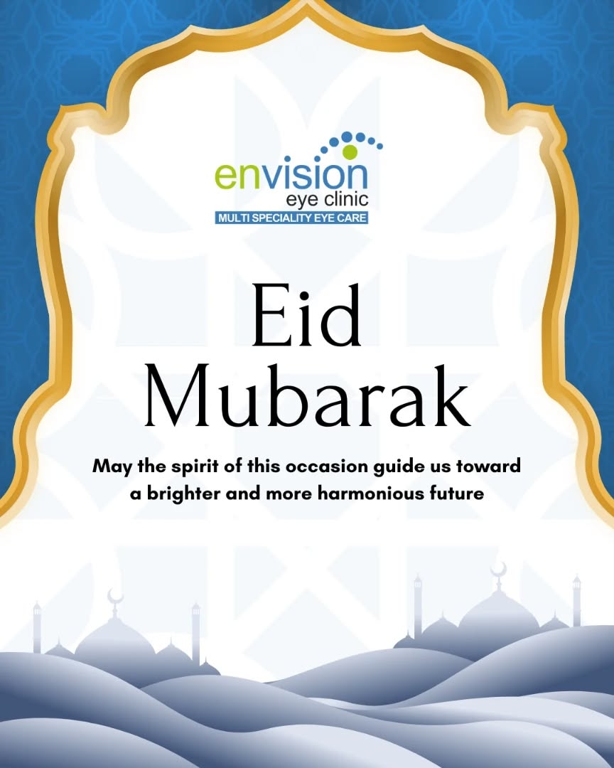 Eid Mubarak ๐๐ค
May this special occasion bring peace, happiness, and good health to you and your loved ones.
Wishing you joy, blessings, and clear vision ahead.
#EidMubarak #FestiveWishes #EnvisionEyeClinic #HealthyVision #AundhPune