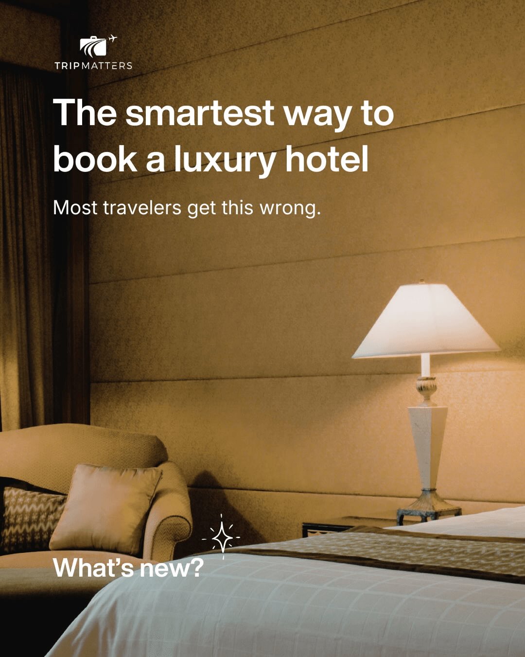 If you’re booking a 4 or 5-star hotel, don’t just click “reserve” on third party platforms like Expedia, Booking.com, or Hotels.com.
Booking through a travel advisor often costs the same, but can include perks like breakfast, hotel credits, upgrade priority, and real support if anything goes wrong.
If you’re paying for luxury, book like it.
Message TripMatters before your next stay. ✨