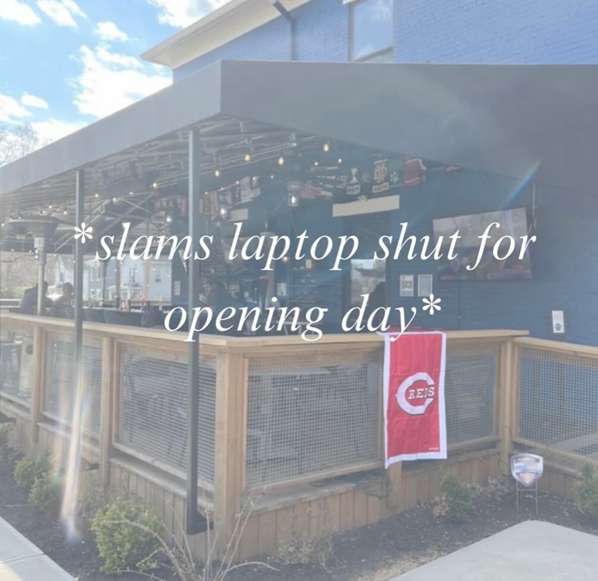 Go @reds! ⚾️❤️
PS - reminder our bar opens at 1 and we have a bourbon tasting with @augustakydistillery at the top of the 1st, 2nd and 3rd innings! ☀️