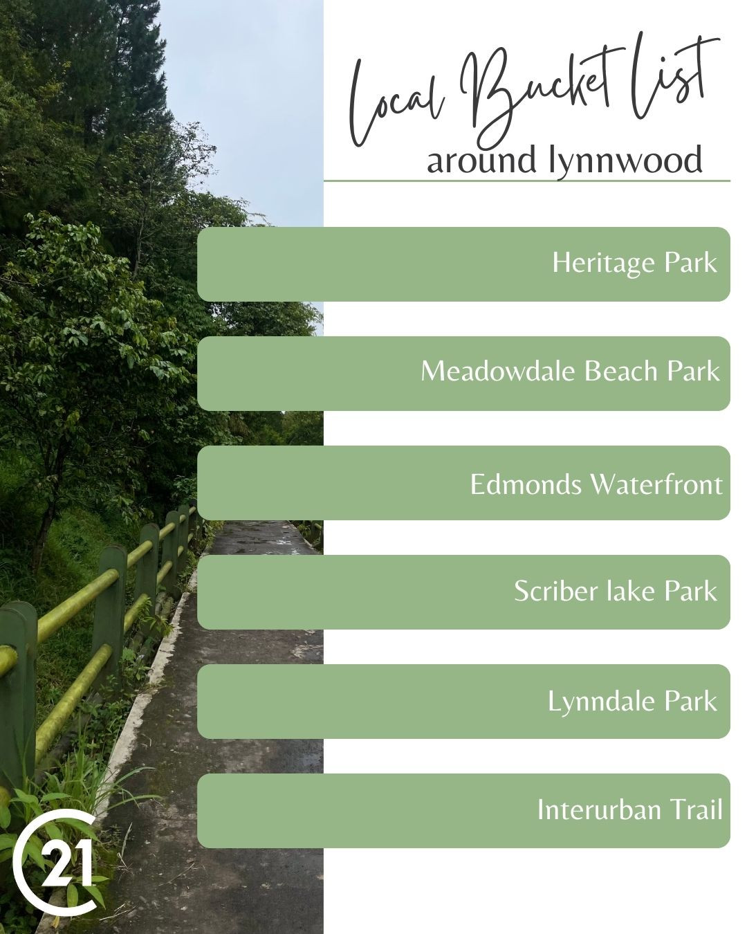 Local gems worth checking off your list ✅ How many of these Lynnwood spots have you visited?
#LynnwoodWA #LocalBucketList #ExplorePNW #C21RealEstateCenter