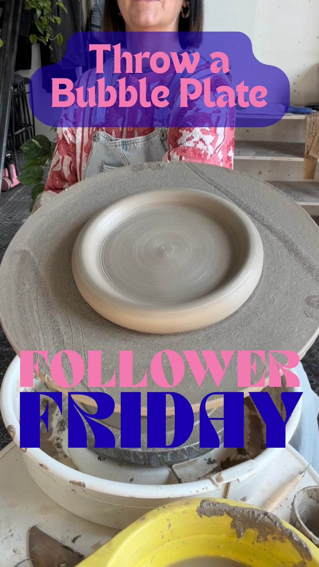 📢 FOLLOWER FRIDAY 🎉 Throwing a bubble plate 🫧 Please keep sending us your suggestions for Follower Friday so we’re showing wha you guys want to see - this could be a process or something about the studio itself - let us know! 🥰