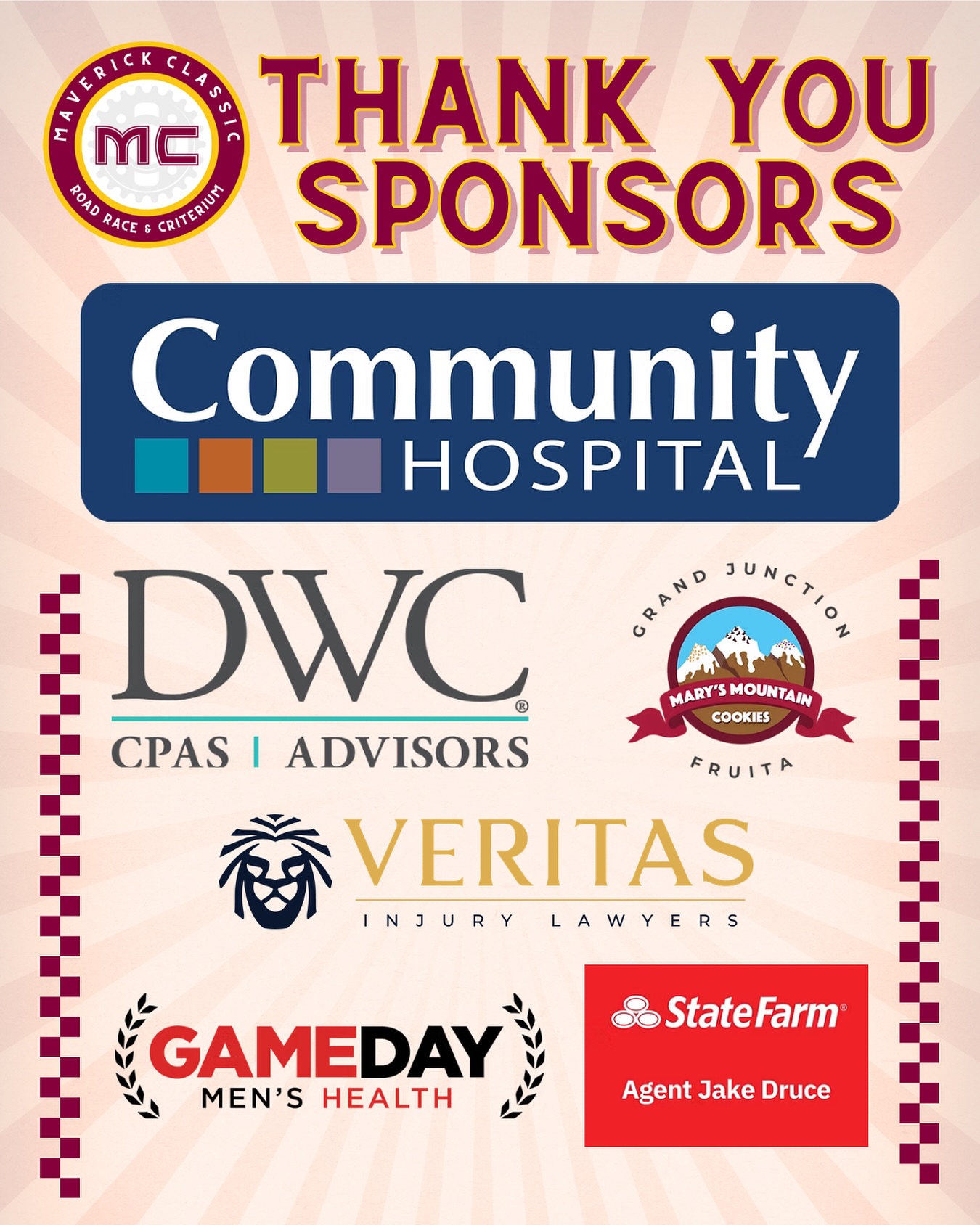 Before we kickoff our weekend of bikes and beer, we want to say a massive thank you to all of our Maverick Classic sponsors 🤝
Special thank you to our title sponsor @communityhospitalgrandjunction for making this event possible and keeping the athletes safe 🙌
Many of these sponsors will have a booth on Saturday in the beer fest area so stop by and say hi! 😄
#grandjunction #downtowngj #beerfestival