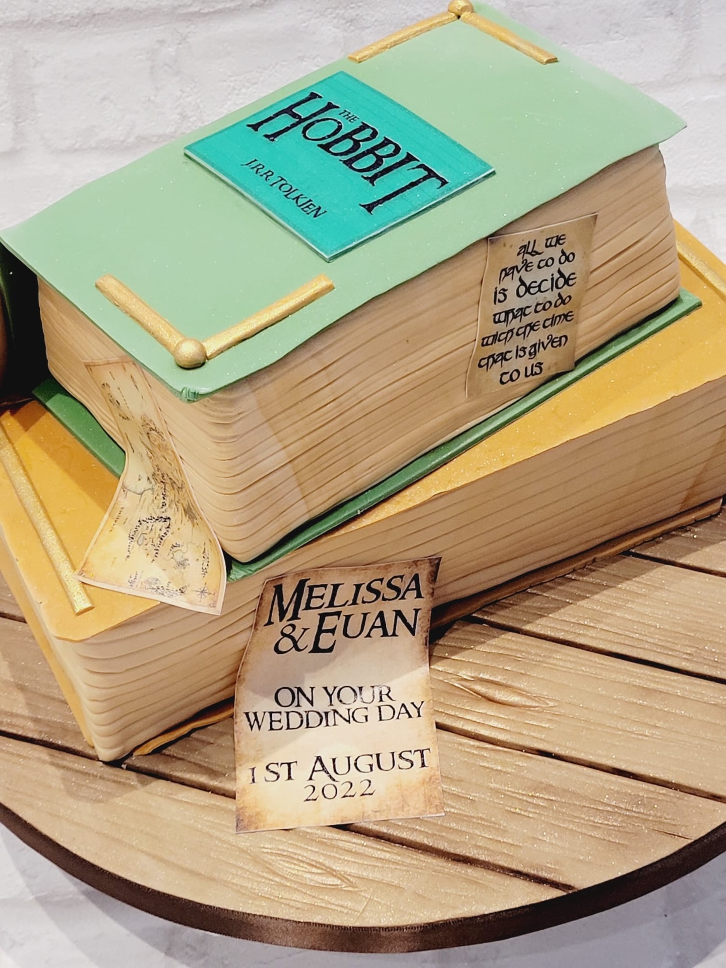 “One cake to rule them all…” 💍✨
A literary classic turned edible masterpiece, inspired by The Lord of the Rings. From the iconic book stack design to the personalised details, this cake was created to celebrate a love story worthy of Middle-earth 🧝♂️
And what better time to share this than during a huge milestone year… 2026 marks 25 years since The Lord of the Rings: The Fellowship of the Ring first hit our screens 🎬 With the extended trilogy returning to cinemas this January, it’s the perfect excuse to relive the magic all over again!
#LordOfTheRings #LOTR #OneRing #WeddingCake #themedcake