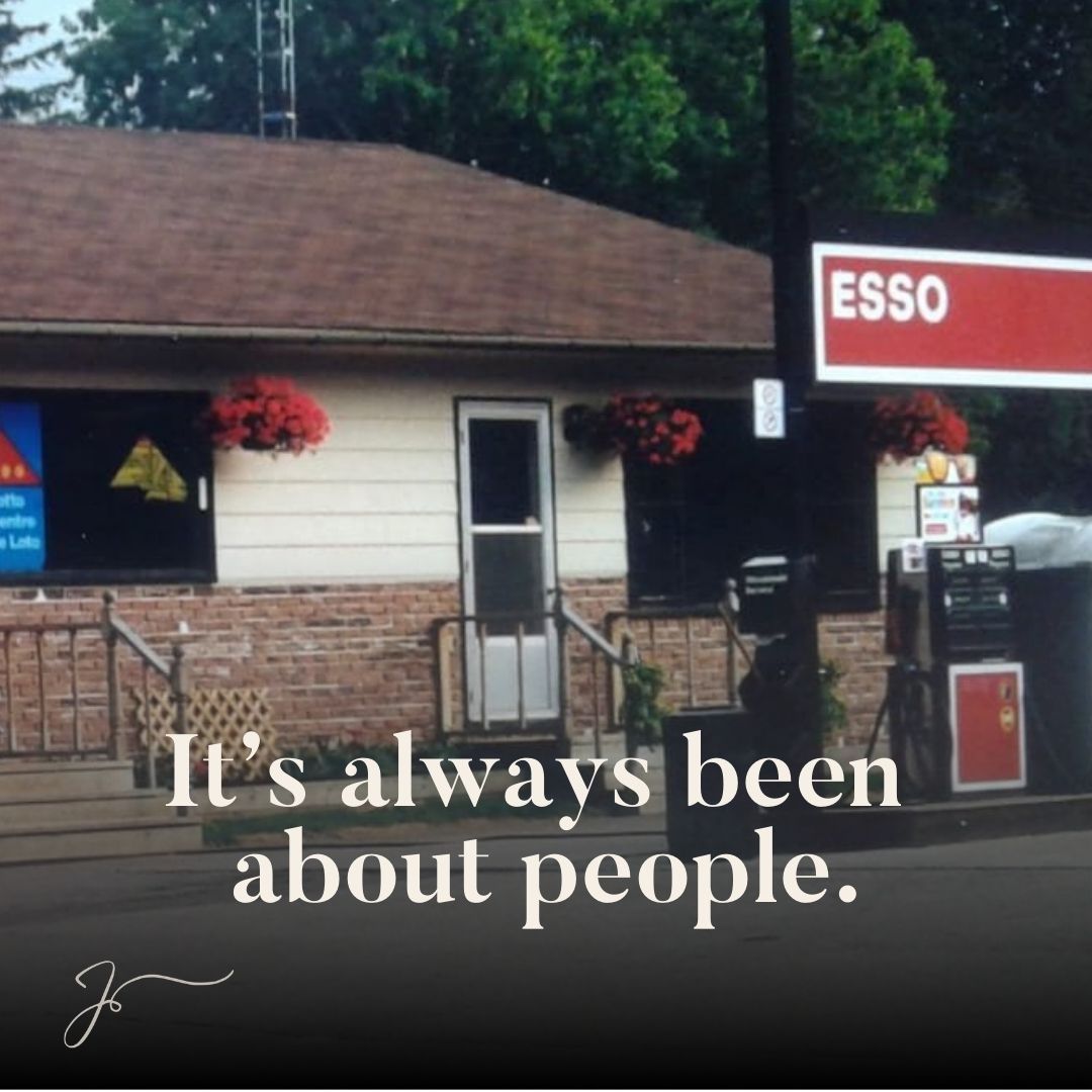 I grew up behind the counter of my family's corner store.
We called it BBs. Corner store, gas station, lunch bar - the only one in our very small town. From the time I was four years old until the week I left for college, it was where I grew up.
We were a full service station. When someone pulled up to the gas pumps, you went out. You pumped the gas - all $20 of it to fill the tank - and you washed the windshield. You asked how their day was going and chatted.
But the part I remember most was the regulars. The ones that stopped in for a coffee, to grab the newspaper, to fill up on the way to work. We weren't just a stop on the way to their day - we were woven into the rhythm of it.
That's how I show up in my coaching practice now. Woven into the lives of the women I work with. Knowing their story - what they're looking to build, what they're navigating, what they need. Sending them back into their day feeling a little more steady than when they arrived.
Photo by my dad and the family albums. ❤️
PS - It's taken some courage to share that second photo. But honestly, those winter books and the haircut deserve their moment. 😉