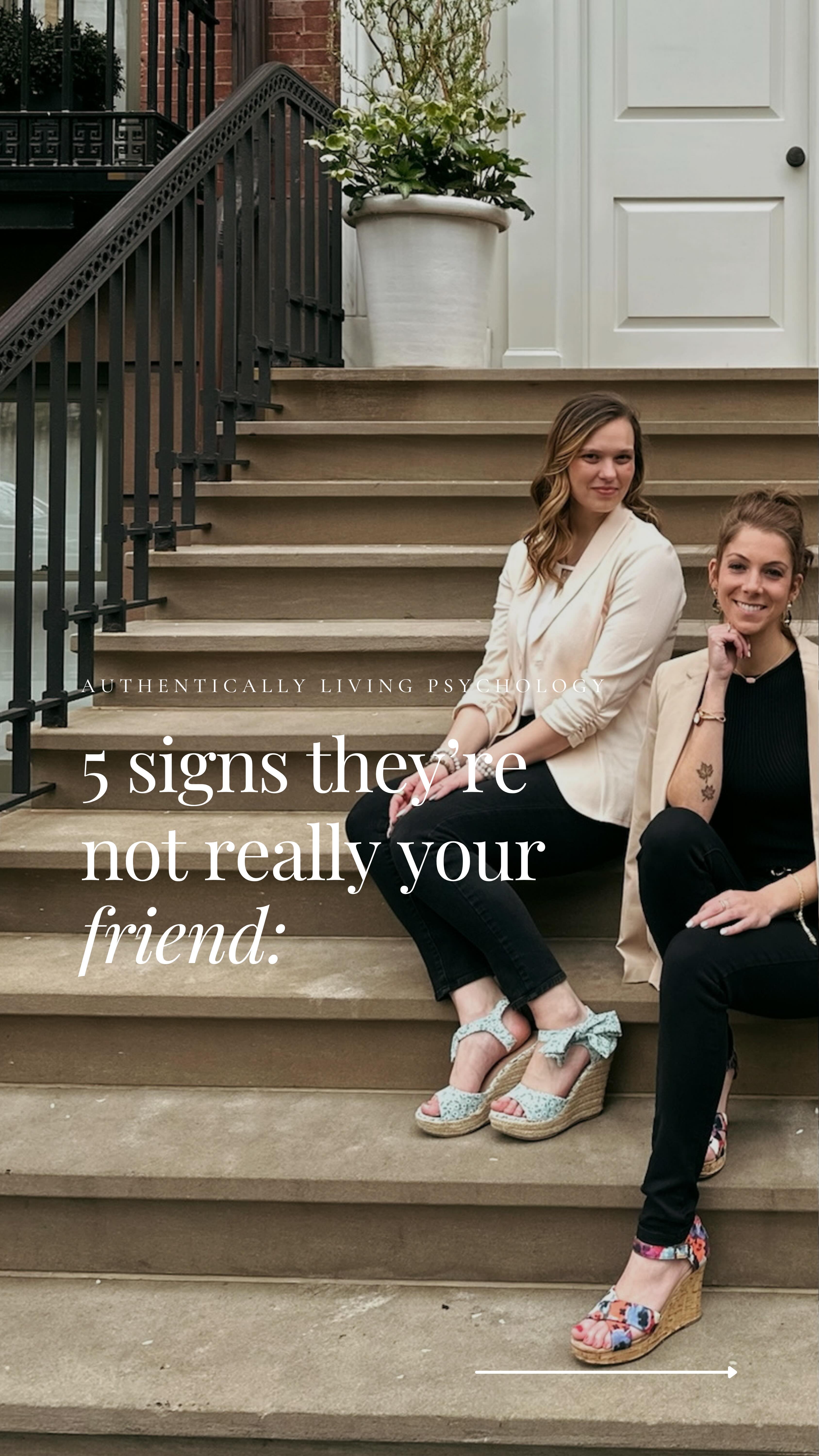 Pay attention to these subtle signs:
1. You feel worse after opening up
2. They disappear when life gets inconvenient
3. Support feels conditional
4. Your growth makes them distant
5. You’re always the one repairing
———
#AuthenticallyLivingPsychology #mentalhealth #authenticity #therapy #friendships
*Instagram posts are not a substitute for therapy/mental health services or a continuation of care. These posts and activities are for informational purposes only. If you participate in any activities, it is your choice to do so and the practice is not held liable for any risk associated with these activities. You engage in the activities at your own risk. Liking, commenting tagging or sharing can limit confidentiality.