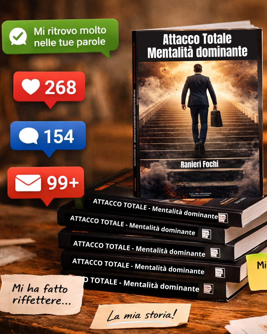 Sono passati 7 giorni da quando è uscito il mio libro.
E la cosa che mi colpisce di più è questa:
👉 “Mi ci rivedo”
👉 “Sembra la mia storia”
👉 “Mi ha fatto riflettere”
Quando parli in modo vero… arriva.
Questo libro nasce da momenti scomodi, errori, decisioni difficili.
Da vita vera.
👉 Non è teoria. È esperienza.
Se in questi giorni ti sei fermato a leggere…
forse non è un caso.
#crescitalpersonale #mindset #motivazione #cambiarevita #imprenditoria #attaccototale