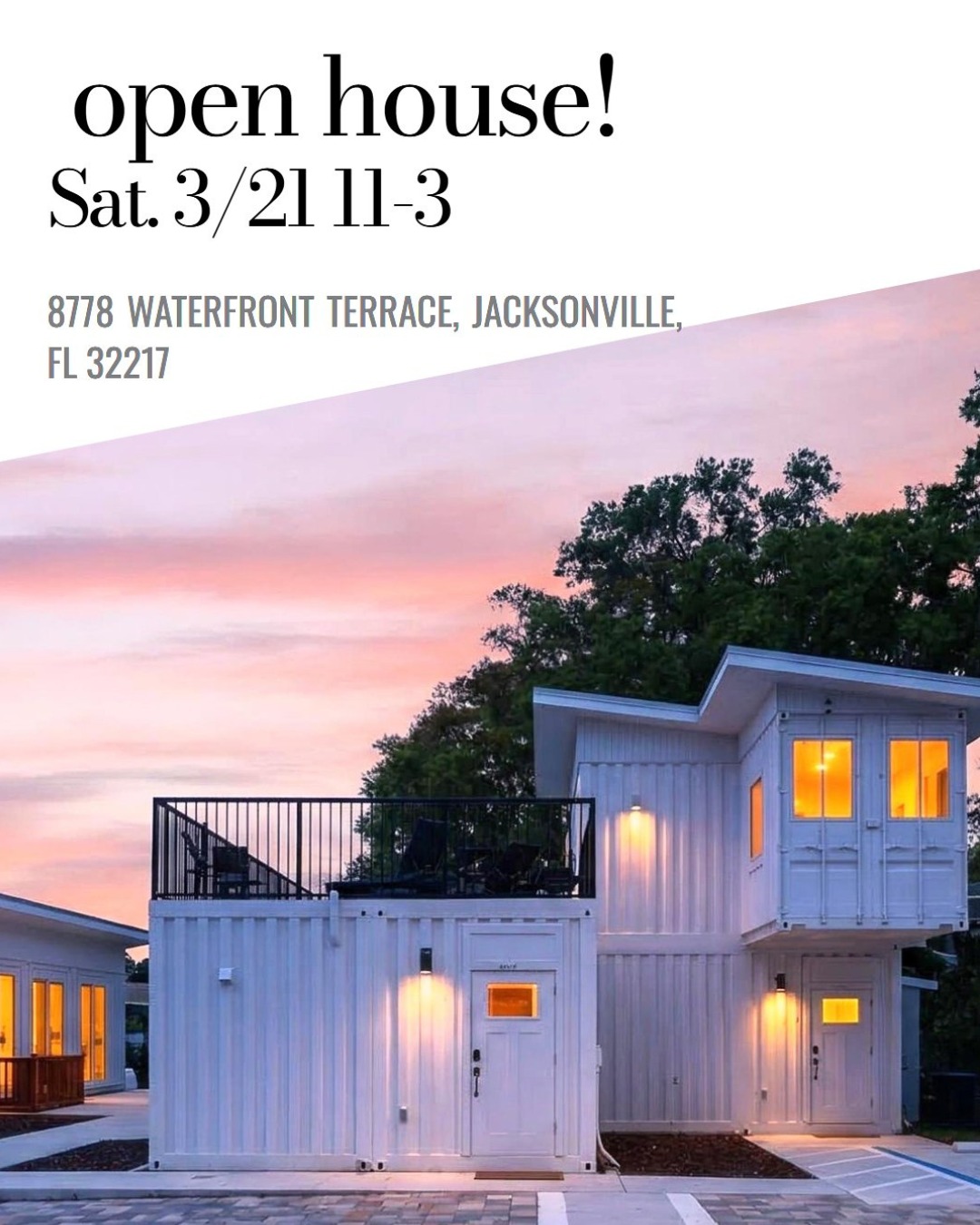 You’re invited! 🏡✨
Open House at 8778 Waterfront Terrace, Jacksonville, FL
🗓 Saturday, March 21
⏰ 11 AM – 3 PM
This is your chance to step inside one of Jacksonville’s most unique living spaces—modern, creative, and anything but cookie-cutter. Come walk through, get a feel for the space, and start picturing your next chapter here.
Swing by, bring a friend, and let’s talk real estate 🥂
📲 Call or text 904-505-9998 for details or a private showing
#openhouse #jacksonvillefl #jacksonvillehomes #justlisted #modernliving #uniquehomes #househunting #jaxrealestate #jaxrealtor #realtorlife #findyournest #listedtosold #homesweethome #kellerwilliamsagent #kellerwilliansrealtyatlanticpartners #homebakedwithjoanne #jaxrealtoronthemove #jaxrealestateonthemove #thegriffinteamsellsflhomes #joannegriffinsellsflhomes