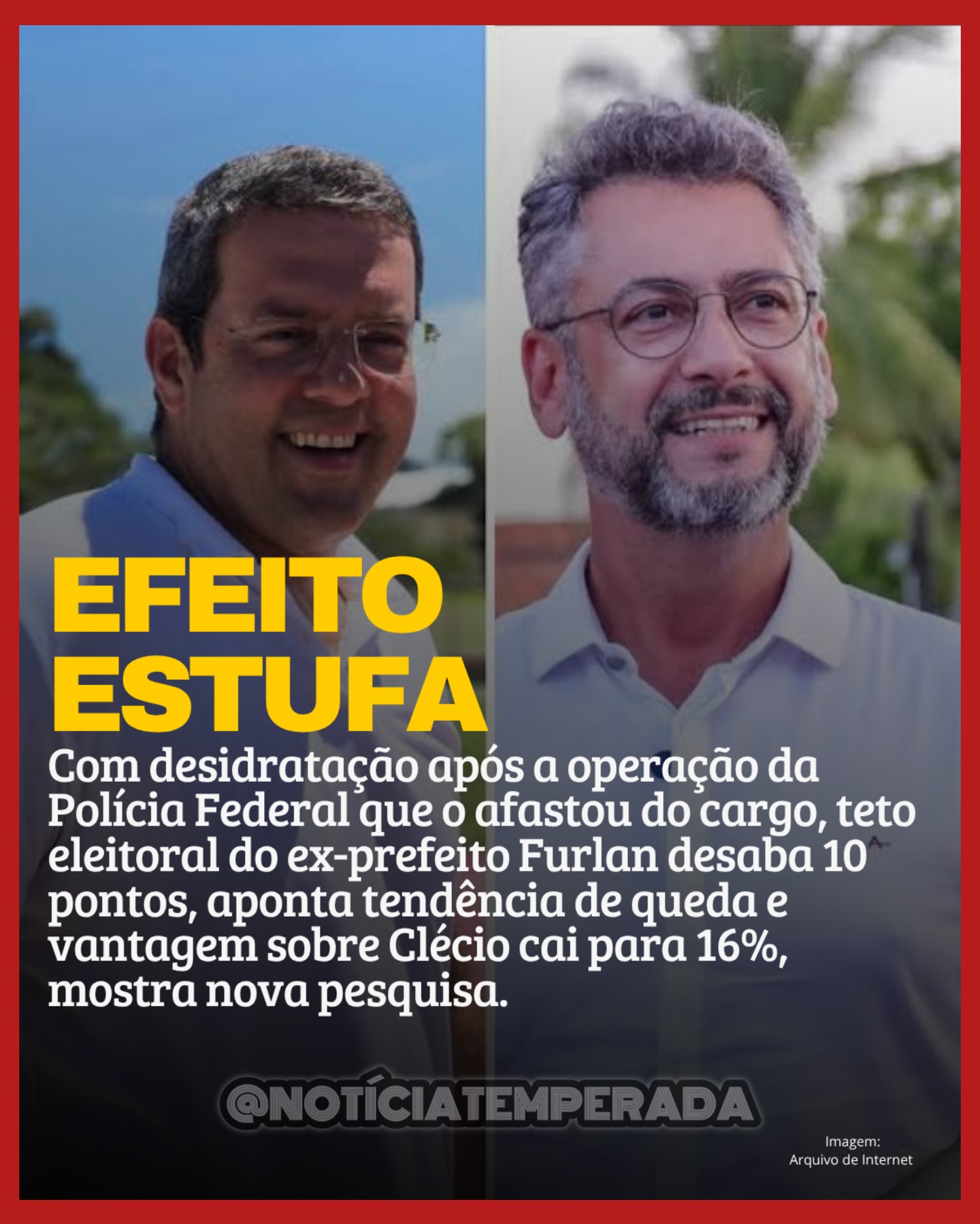 | Macapá/AP - A nova pesquisa do Instituto Véritas para o governo do Amapá, divulgada neste domingo (22), confirmou a queda do ex-prefeito Antônio Furlan (PSD) após os desdobramentos da operação da Polícia Federal que resultaram em seu afastamento e posterior renúncia ao cargo de prefeito de Macapá.
De acordo com o levantamento registrado no Tribunal Regional Eleitoral (TRE-AP) sob o número 00837/2026, Furlan aparece com 55% das intenções de voto no cenário estimulado, contra 39% do governador Clécio Luís (União). A diferença entre os dois é de 16 pontos percentuais.
A pesquisa revela uma redução significativa na vantagem de Furlan em relação ao levantamento anterior, realizado pelo Instituto Paraná Pesquisas logo após a deflagração da operação policial. Na ocasião, o ex-prefeito registrava um duvidoso 66%, enquanto Clécio somava 25% — uma diferença de 41 pontos.
Nos novos números, Furlan caiu 10 pontos percentuais, enquanto Clécio cresceu 14 pontos, reduzindo a distância entre os dois para os atuais 16 pontos a seis meses da eleição.
Analistas políticos apontam que a oscilação negativa já era um risco anunciado. Isso porque pesquisas anteriores, realizadas antes da crise, repetidamente posicionavam Furlan na casa duvidosa dos 65% — um patamar que especialistas classificaram como teto eleitoral.
É que na política, um candidato que fica estacionado nesse nível por muito tempo não tem mais espaço para crescer. E a tendência é cair. E qualquer abalo na confiança do eleitor vira um caminho sem volta.
O cenário espontâneo — em que o entrevistador não apresenta os nomes dos candidatos — acende um sinal de alerta ainda maior para a campanha do ex-prefeito. Nessa modalidade, Furlan tem 38% contra 26% de Clécio, mas o índice de indecisos chega a 31%.
O dado sugere que uma parcela expressiva do eleitorado ainda não consolidou sua escolha, o que pode beneficiar movimentações futuras, especialmente se novos fatos relacionados à crise política envolvendo Furlan vierem a público.