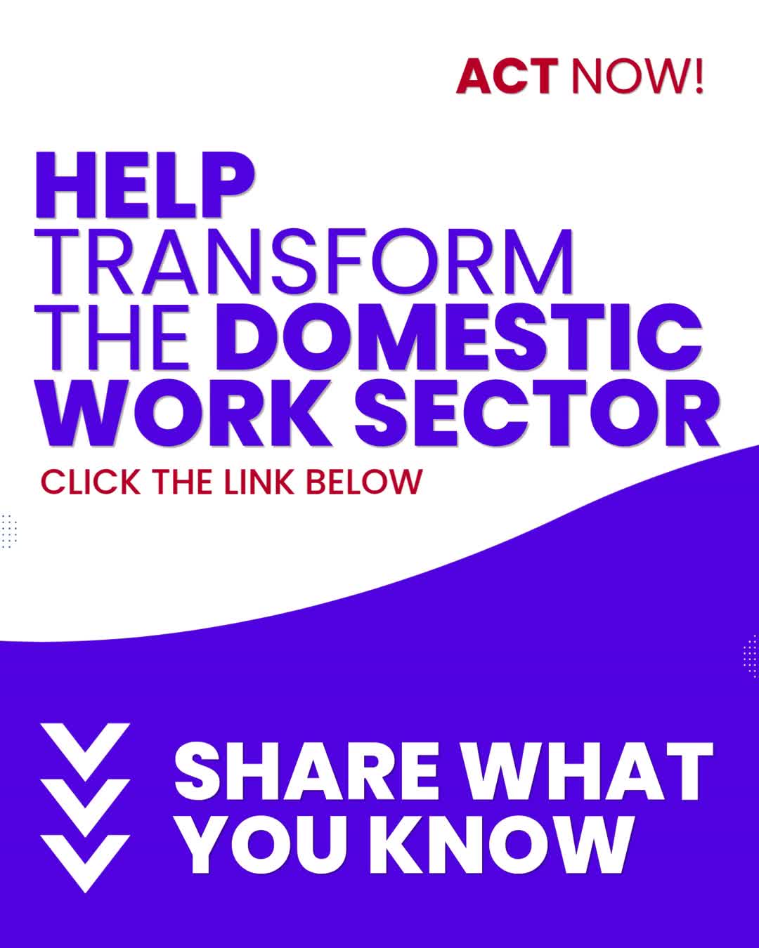 HELP TRANSFORM THE DOMESTIC WORK SECTOR! SHARE WHAT YOU KNOW
Click this link: https://phs-monitor.eu/en?fbclid=IwY2xjawQrtPpleHRuA2FlbQIxMABicmlkETFIUG9ub0FkeFlwMExTaFhFc3J0YwZhcHBfaWQQMjIyMDM5MTc4ODIwMDg5MgABHgPUYDJWLmHJX3SLEBNIQ9AvegChaPa2mbN0fr7BtkqgWYoKZs6GaPTOnVyi_aem_rzPe8tjpKLS6rtDRiSKU3g
Your experience can help transform the domestic work sector for everyone. Whether you are a domestic worker, an employer, or someone who uses Private Household Services, your insight matters. By taking a few minutes to complete this survey, you’re helping build a fairer, safer, and more respectful sector where good practice is recognised and workers’ rights are upheld. Your voice is a powerful tool for change - please share what you know and help shape the future of domestic work.
Click this link: https://phs-monitor.eu/en?fbclid=IwY2xjawQrtPpleHRuA2FlbQIxMABicmlkETFIUG9ub0FkeFlwMExTaFhFc3J0YwZhcHBfaWQQMjIyMDM5MTc4ODIwMDg5MgABHgPUYDJWLmHJX3SLEBNIQ9AvegChaPa2mbN0fr7BtkqgWYoKZs6GaPTOnVyi_aem_rzPe8tjpKLS6rtDRiSKU3g