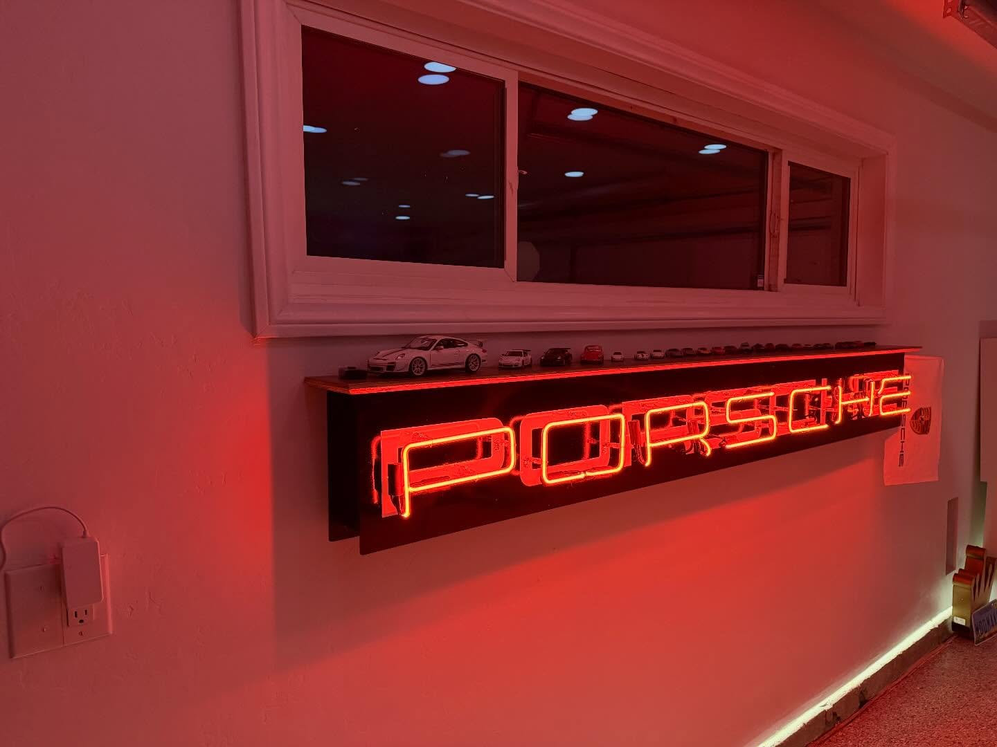 Nothing shines like that classic neon glow. Steel craftsmanship meets hand bent glass tube filled with neon gas.