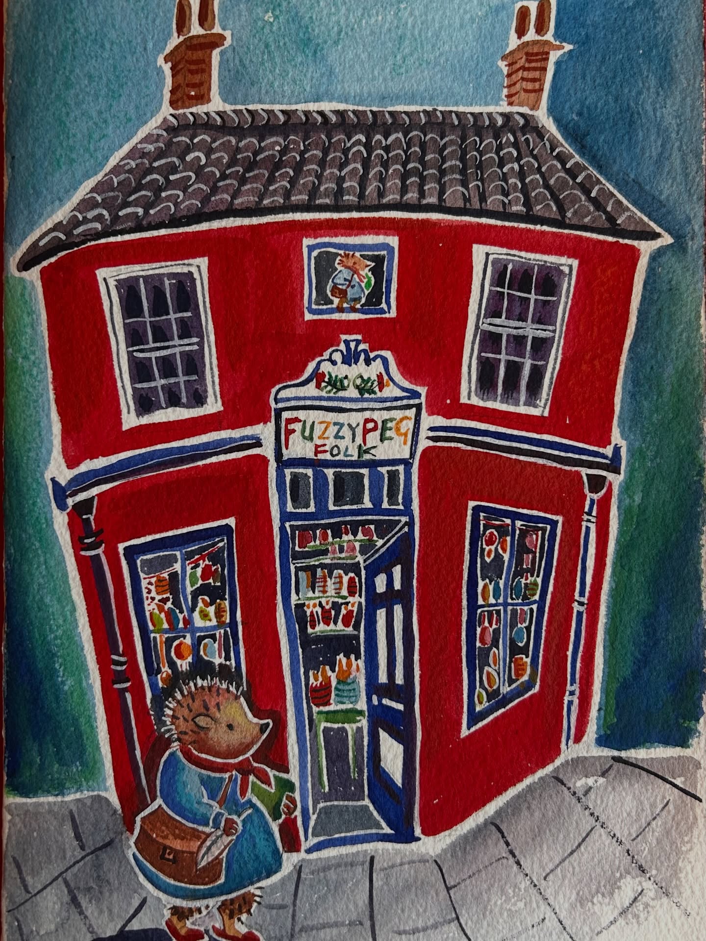 Thank you dear @hannahgiffard (creator of Pablo the Little Red Fox) for THE best card of Fuzzypeg the little hedgehog, the namesake of my shop. Now framed and hung in my office. Makes me smile every day.
#fuzzypeg #littlehedgehog #pablothelittleredfox