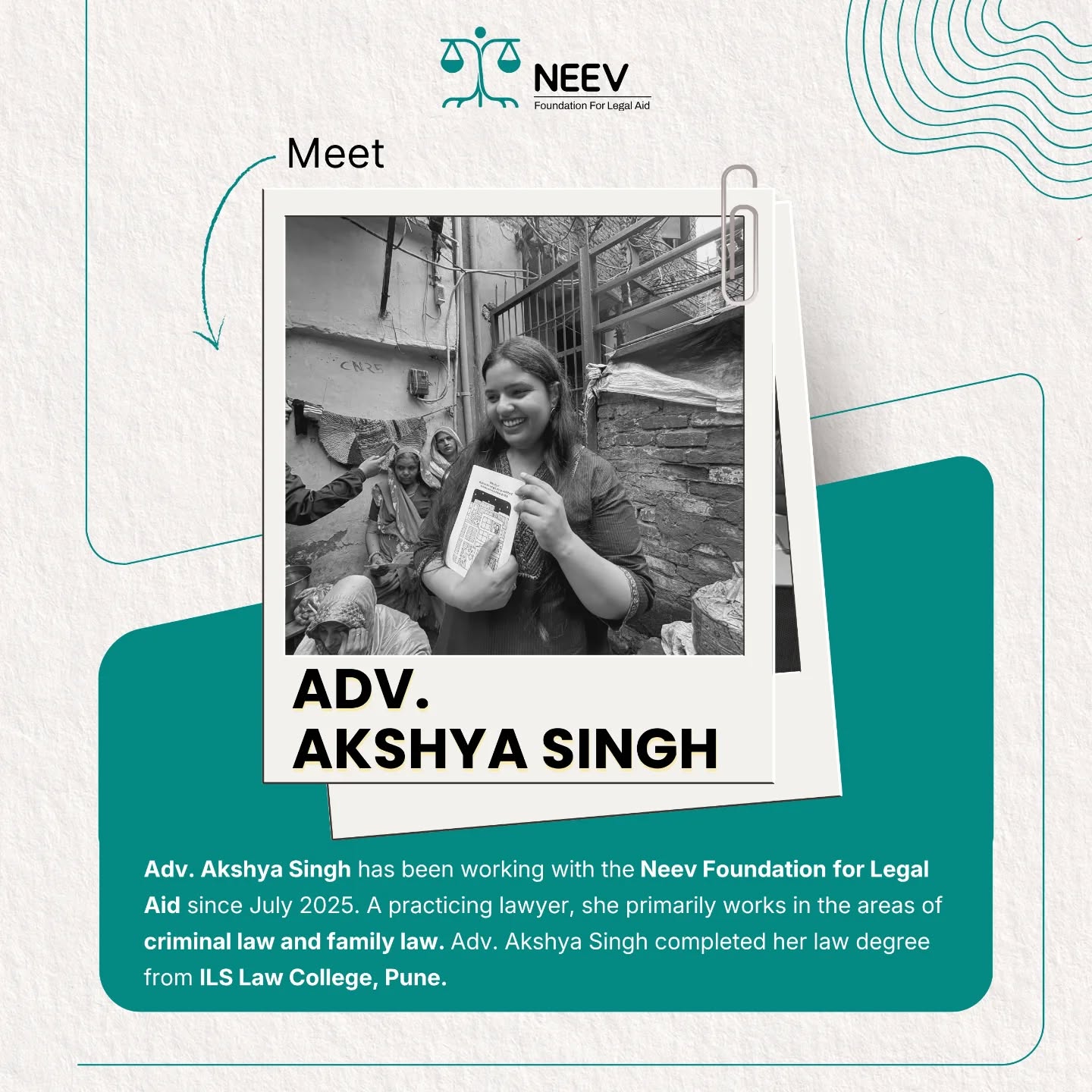 Meet our Trainers | Neev Foundation
Meet Adv. Akshya Singh, a practicing lawyer who has conducted 8 legal awareness sessions with Neev Foundation across different communities in Delhi.
From courtrooms to communities, our trainers are committed to ensuring that legal knowledge reaches those who need it the most.