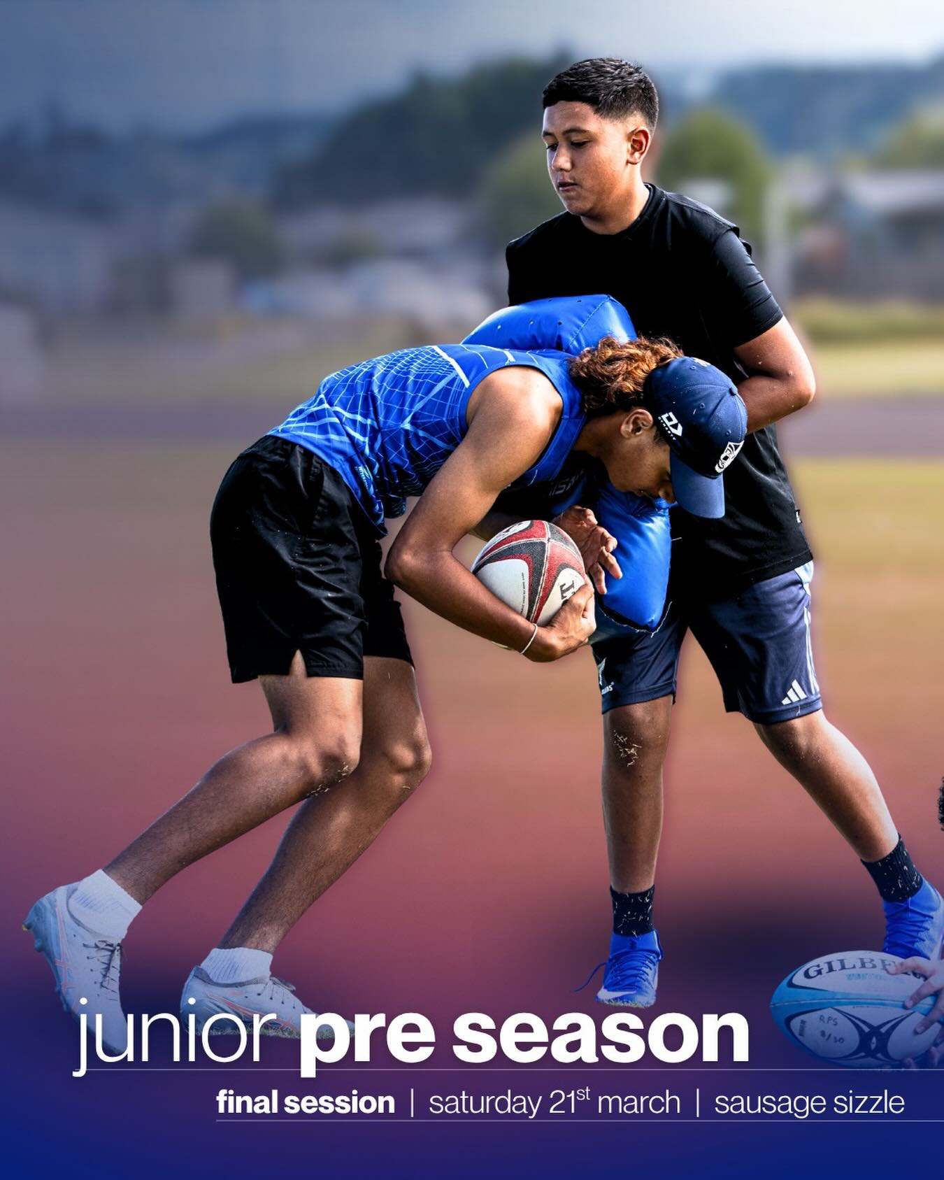 FINAL JUNIOR PRE SEASON TRAINING
Tomorrow, Sat 21st March | 9:00-11:00am
Gate B, 138 Walters Road, Takanini
There will be a sausage sizzle for the players post training too!
See you there 🫡