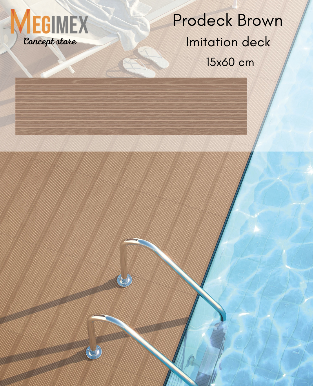 Découvrez le carrelage Prodeck Brown
Imitation deck, en finition antidérapante, au ton brun naturel et chaleureux.
Format 15x60 cm, idéal pour terrasses, plages de piscine et extérieurs élégants.
Disponible au showroom situé à Sainte-Marie d'Arles, Le Moule.
#Guadeloupe#Showroom#CarrelageExtérieure#Faïence#Construction
#Rénovation#Aménagement#DesignExtérieure#Antidérapant#deck