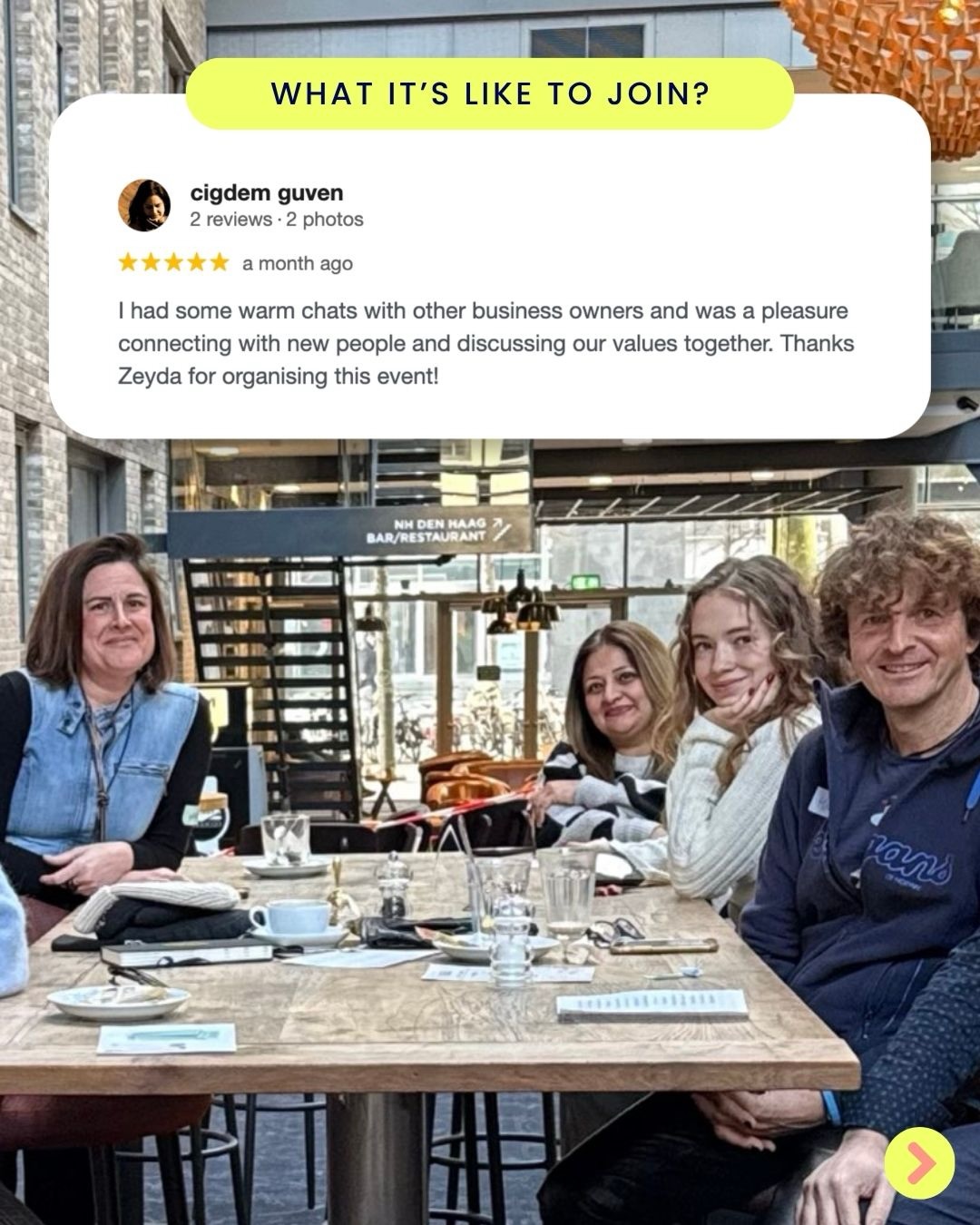 Soon we’ll host another Business Owners’ Meet & Mingle morning.
Curious what our mornings feel like?
Hear from those who’ve joined before.
#Entrepreneurs
#Freelancers
#SmallBusinessOwners
#Bezuidenhout
#TheHague