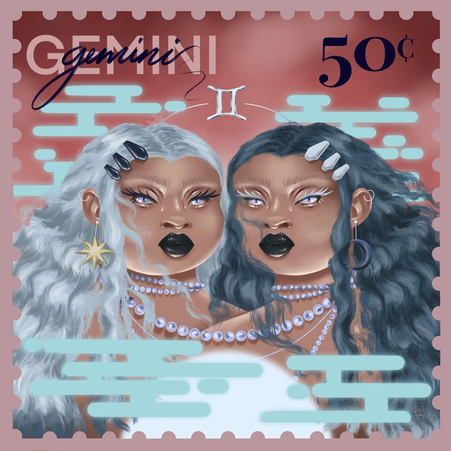 GEMINI💨🌬️🌪️🌞🌚🤍
3/12 of the Zodiac Stamp Series
•
•
#gemini #geminis #geminiseason #digitalart #stamps #stampcollection