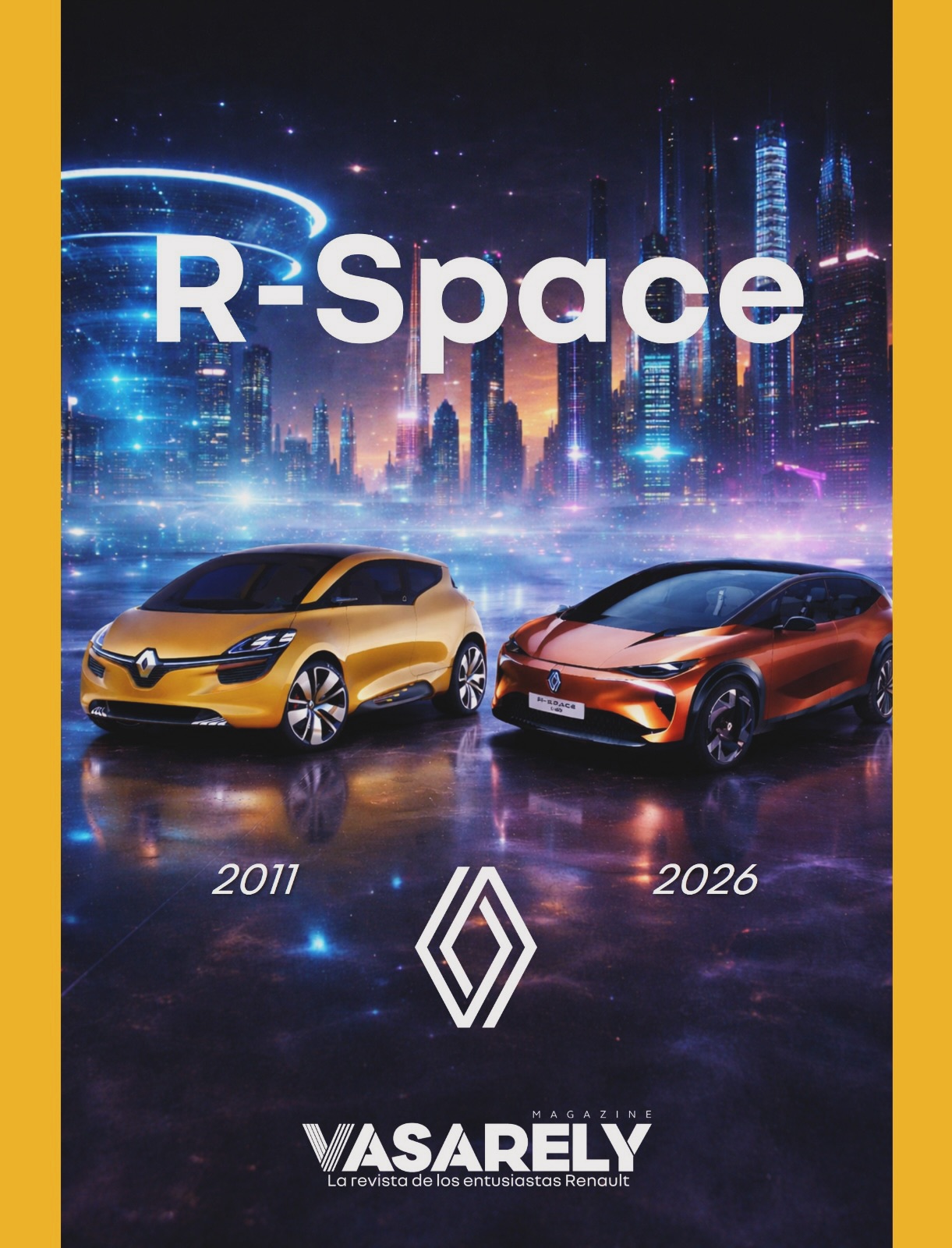 Del Renault R-Space al Renault R-Space Lab, Renault no cambió su idea… la evolucionó.
En 2011, el concepto buscaba humanizar el monovolumen: diseño emocional, espacio para la familia y una nueva identidad de marca. Proponía soluciones físicas innovadoras —puertas suicidas, espacios de juego y un diseño abierto—.
En 2026, esa misma base se transforma en algo mucho más ambicioso: un laboratorio sobre ruedas donde la tecnología, la inteligencia artificial y la experiencia del usuario redefinen el concepto de habitar un automóvil. Incorpora soluciones estructurales y digitales como airbags integrados en los asientos, sistemas eléctricos de 800 V y asistentes inteligentes que elevan la seguridad y el confort. Por cierto, que lindo es ver el concepto espacio en una la silueta monovolumen.
Dos épocas. Dos lenguajes.
Un mismo ADN: hacer del automóvil y del monovolumen, un espacio para vivir. “Voitures à vivre”
