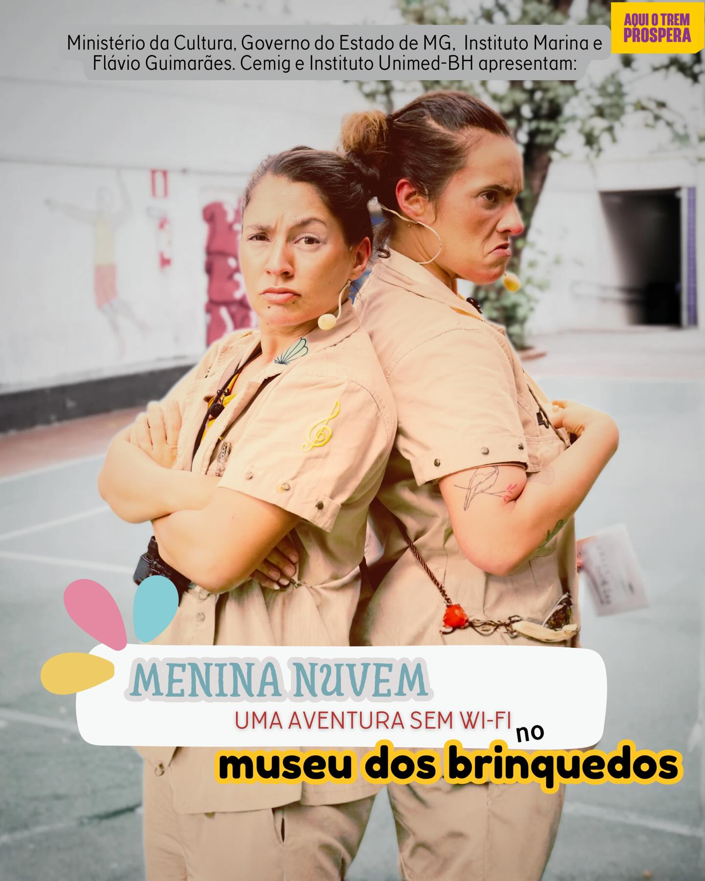 E se a infância se perdesse nas nuvens do wi-fi… como trazê-la de volta para o mundo real? ☁️
Te convidamos para viver "Menina Nuvem - Uma aventura sem wi-fi", uma programação especial que transforma o Museu em um espaço de reflexão, imaginação e reencontro com o brincar longe das telas.
Com a entrada em vigor do "ECA Digital", a proposta convida o público a pensar, de forma sensível e lúdica, sobre o uso das tecnologias na infância e a importância da presença, da convivência e das experiências reais para o desenvolvimento das crianças.
No espetáculo, uma menina se perde nas nuvens do mundo virtual e duas detetives curiosas entram em cena para trazê-la de volta. Entre risadas, pistas e muita participação da plateia, a história mostra que o verdadeiro resgate está nas brincadeiras, no carinho, na imaginação e nos encontros que acontecem fora das telas. ✨
Além do teatro, também haverá oficina de brinquedos, visita à exposição, teatrinho de marionete e pátio com brinquedos e brincadeiras.
❤ Uma manhã para desacelerar, brincar junto e redescobrir a alegria de estar presente.
MENINA NUVEM – UMA AVENTURA SEM WI-FI NO MUSEU DOS BRINQUEDOS
DATA: 28 de março de 2026 (sábado)
HORÁRIO: das 9h30 às 12h30 - com apresentação teatral às 11h
LOCAL: Museu dos Brinquedos - Av. Afonso Pena, 2564, Funcionários - Belo Horizonte/MG
INGRESSOS: R$40 (inteira) | R$20 (meia) - PROMOÇÃO EM VIGOR: MEIA PARA TODOS!
Venda pelo Sympla - LINK NA BIO (sujeito à lotação)
O Museu dos Brinquedos conta com o patrocínio da Cemig, por meio da Lei Estadual de Incentivo à Cultura de Minas Gerais, e com o apoio do Instituto Unimed-BH e do Instituto Marina e Flávio Guimarães – Grupo BMG, por meio da Lei Federal de Incentivo à Cultura, no projeto “2026 – Manutenção do Museu dos Brinquedos” (Pronac 254697); além das empresas Marcelo Guimarães Advogados e Associados e Decta Contabilidade. Realização: Governo de Minas Gerais – Aqui o TREM prospera, Ministério da Cultura e Governo Federal – União e Reconstrução.
#MuseudosBrinquedos #ecadigital #meninanuvem #passeioembh #belohorizonte @institutounimedbh @grupobmg.oficial @institutomfg_ @circuitoliberdade @prefeiturabh @culturaeturismomg