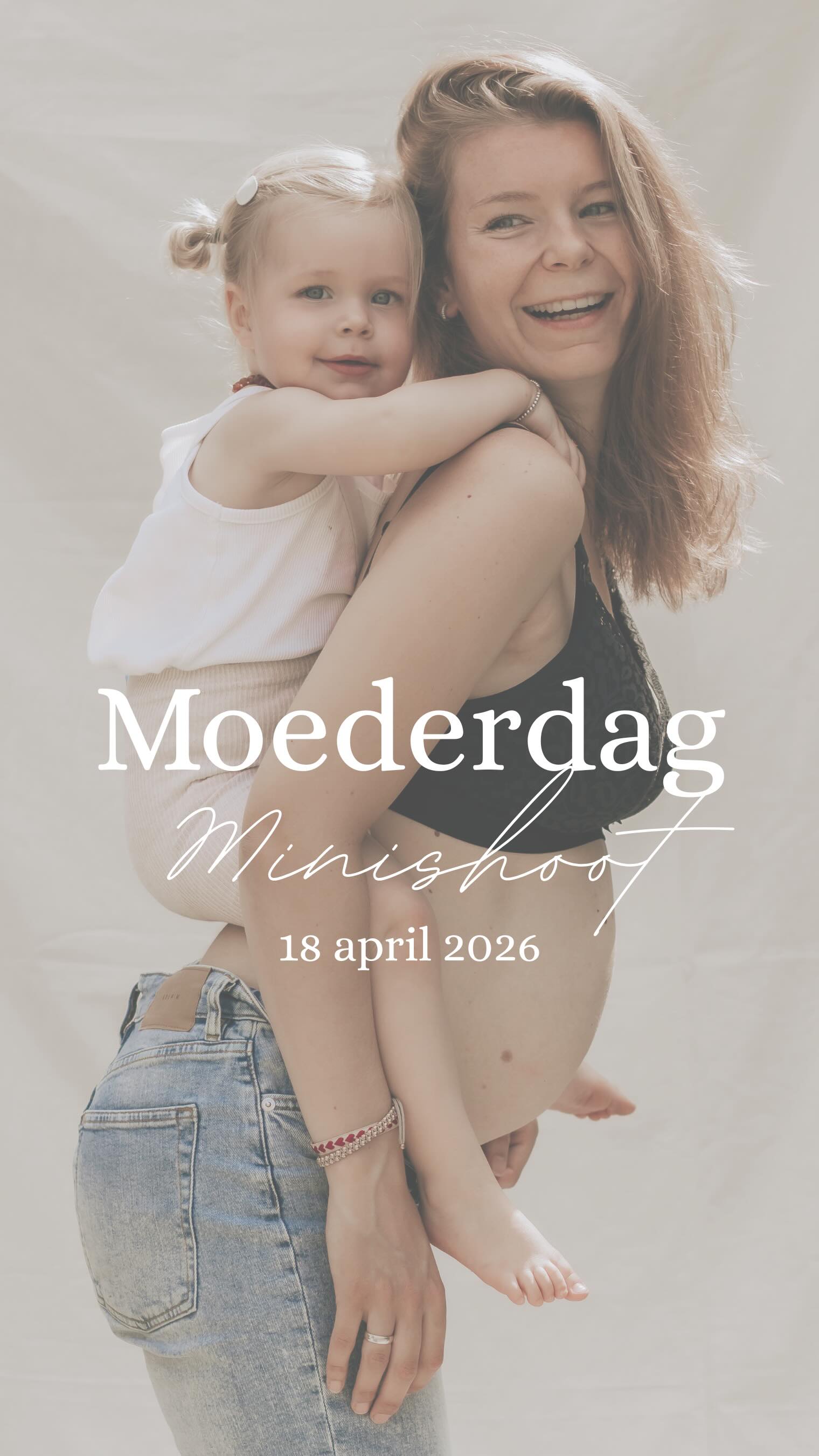 🤍 MOEDERDAG MINISHOOT 🤍
Hoeveel foto’s heb jij eigenlijk met je kinderen, mama en/of oma waar je echt goed op staat? Precies. Tijd om die beelden eens te laten maken!
Op zaterdag 18 april organiseer ik een Moederdag minishoot!
Er is van alles mogelijk tijdens deze shoot; zwangerschap(aankondiging), moeder-en dochter (of zoon!), jonge gezinnen, of bijvoorbeeld een generatie shoot met oma erbij 🤍
- 30 minuten shooten
- Inclusief 8 beelden -> nabestellen is mogelijk
- Een ontspannen setting in de tuin, voor een mooi achtergronddoek onder de bloesemboom in Havelte
- €130,-
- Max. 4 personen per tijdslot
Nog 2 plekken beschikbaar!
11:30-12:00 uur & 12:30-13:00 uur
Een perfecte gelegenheid om eindelijk eens die foto samen te maken. Deze dag draait om jou 🥰
Reserveer nu jouw plekje!
#contentstudiomarije #moederdag #moederdagcadeau #minishoot #moederdagminishoot