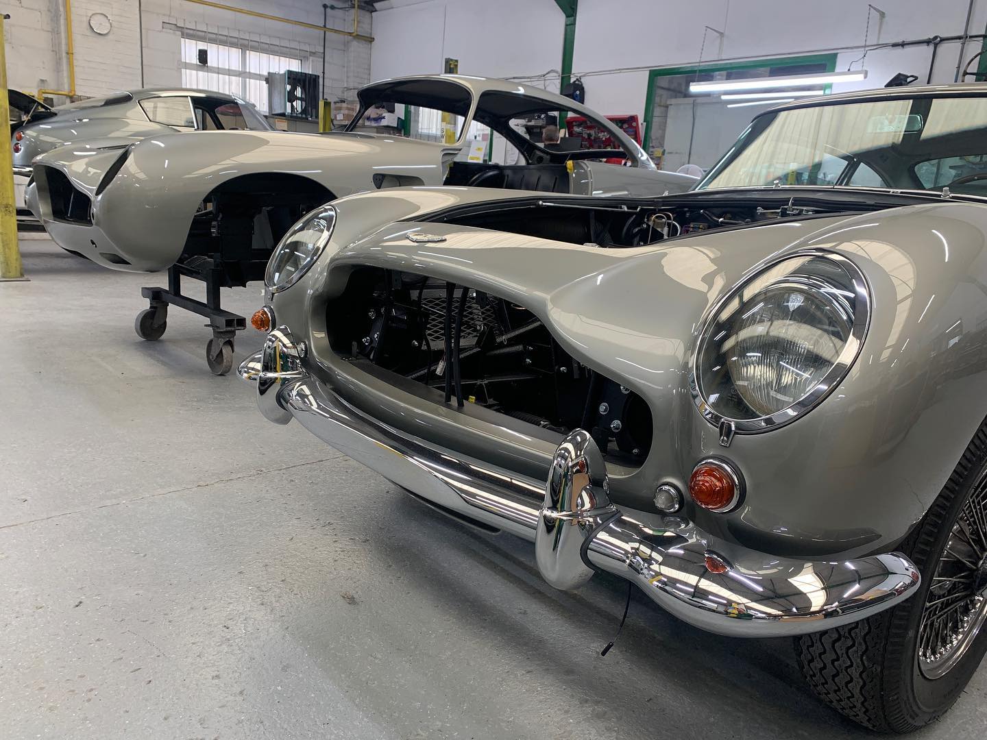 A couple of Aston Martin DB5 in the iconic colour of Silver Birch. Other colours available! #Astonmartin #DB5 #ClassicAstonMartin