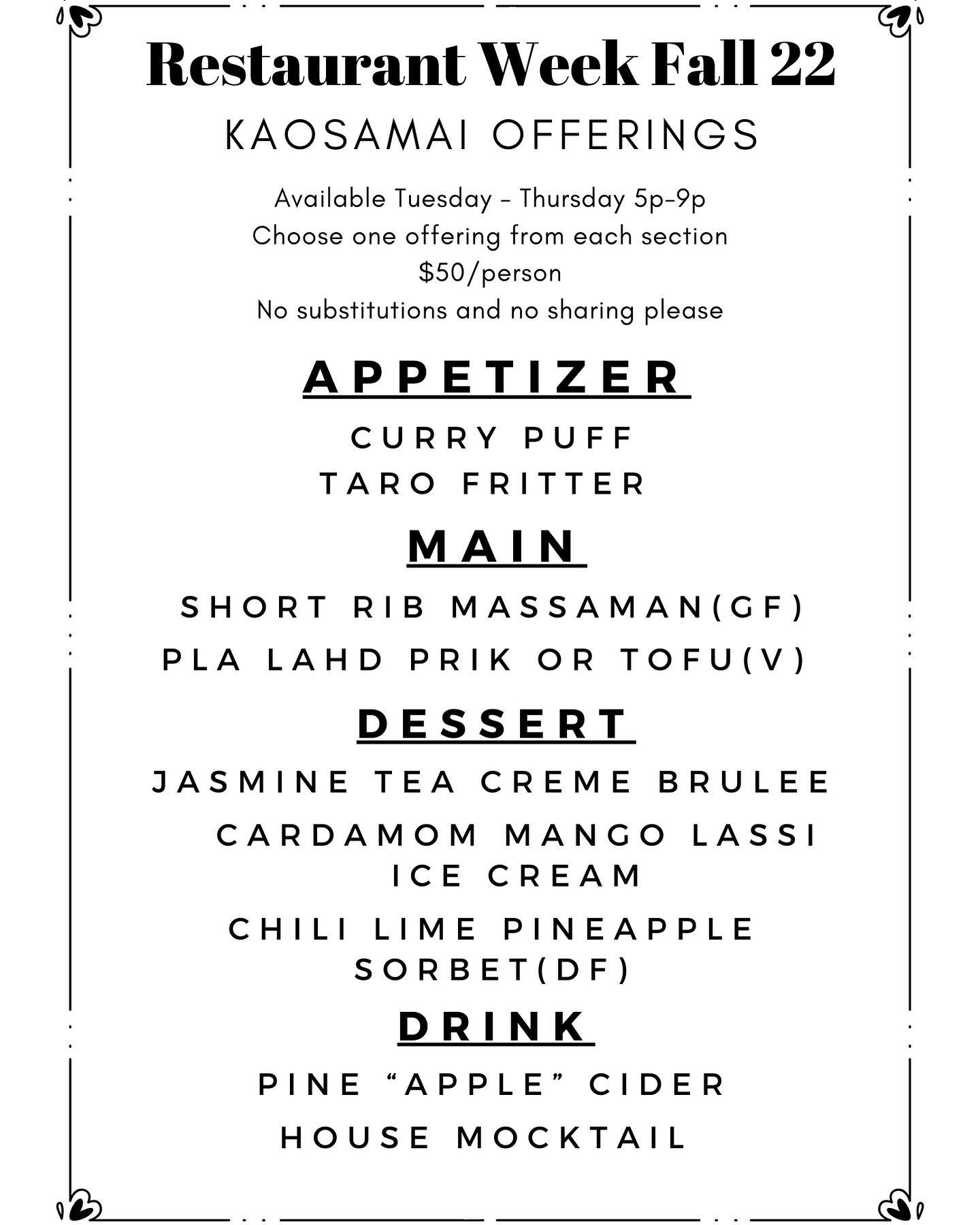 Today is the last day this week to get the @seattlerestaurantweek prix fixe menu! Otherwise you gotta wait till next Tuesday.
We just launched our new dessert program;
Pictured are the Jasmine Tea Crème Brûlée and Chili Lime Pineapple Sorbet.
#seattleeats #seattlefood #seattlefoodieadventure #seattledesserts #thaifood #familyowned #immigrantowned #womenownedbusiness