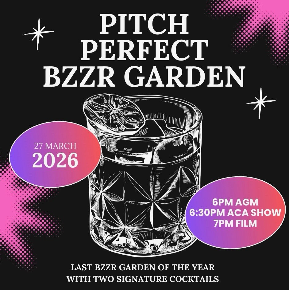 LAST BZZR GARDEN OF THE SEMESTER THIS FRIDAY ft. UBC EH, CAPPELLA ‼️‼️
We have two new cocktails and other fun drinks planned for you so make sure to show up!
This is a 19+ event and you must have a UBC FilmSoc membership to attend.