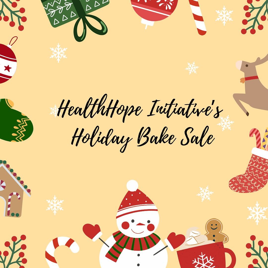 Holiday Bake Sale starting 12/16! Support our organization by buying bake goods. DM if you’re interested. 🎄✨
