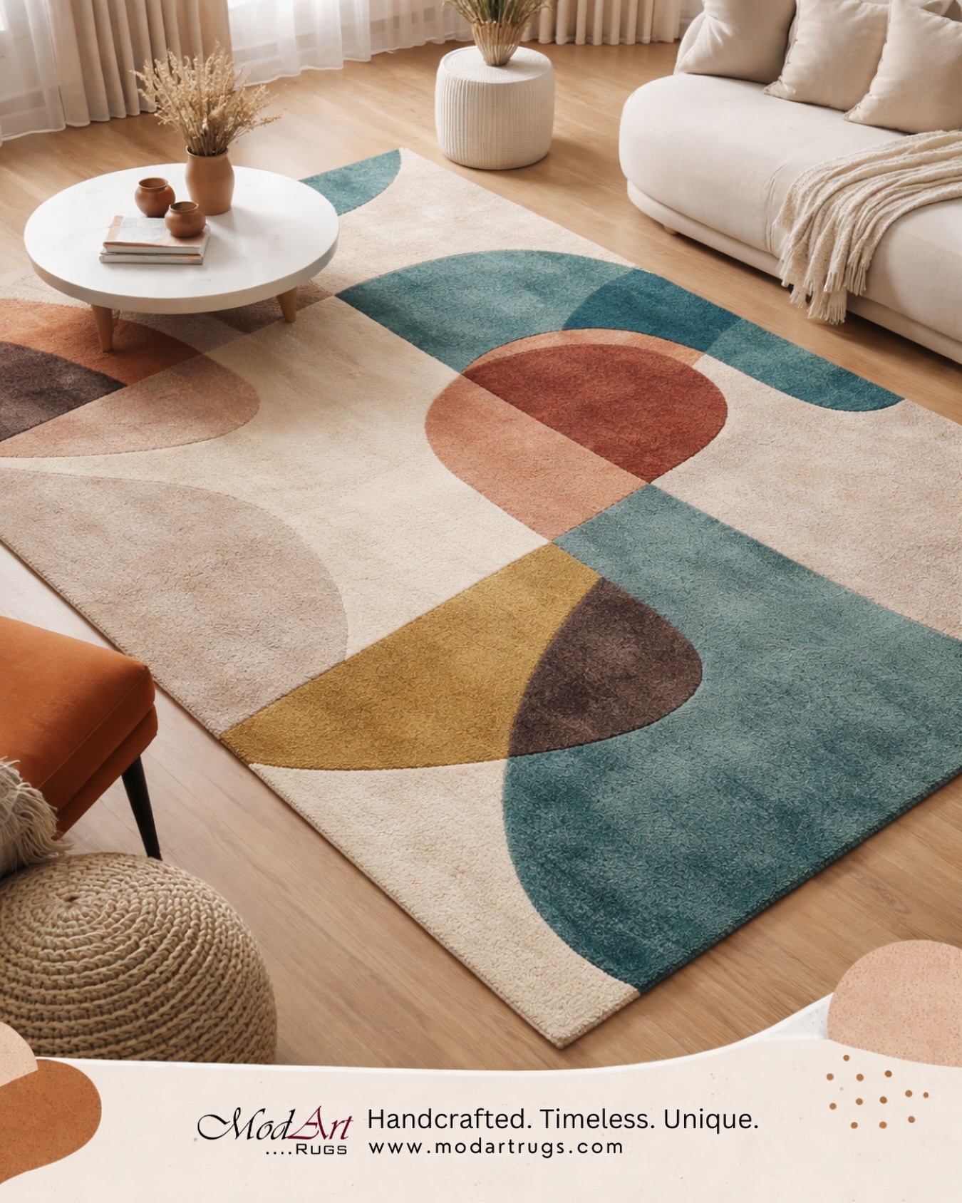 Modern shapes, warm tones & handcrafted elegance.
#modernhomedecor #abstractrugs #homestyling #interiorinspo #handmaderugs
(modern rug, abstract rug, home decor, interior design, aesthetic design, cozy living room, statement rugs, artistic rugs, textured rugs, handmade rugs, minimal rugs, contemporary rugs, modern homes, rugs for sale)
