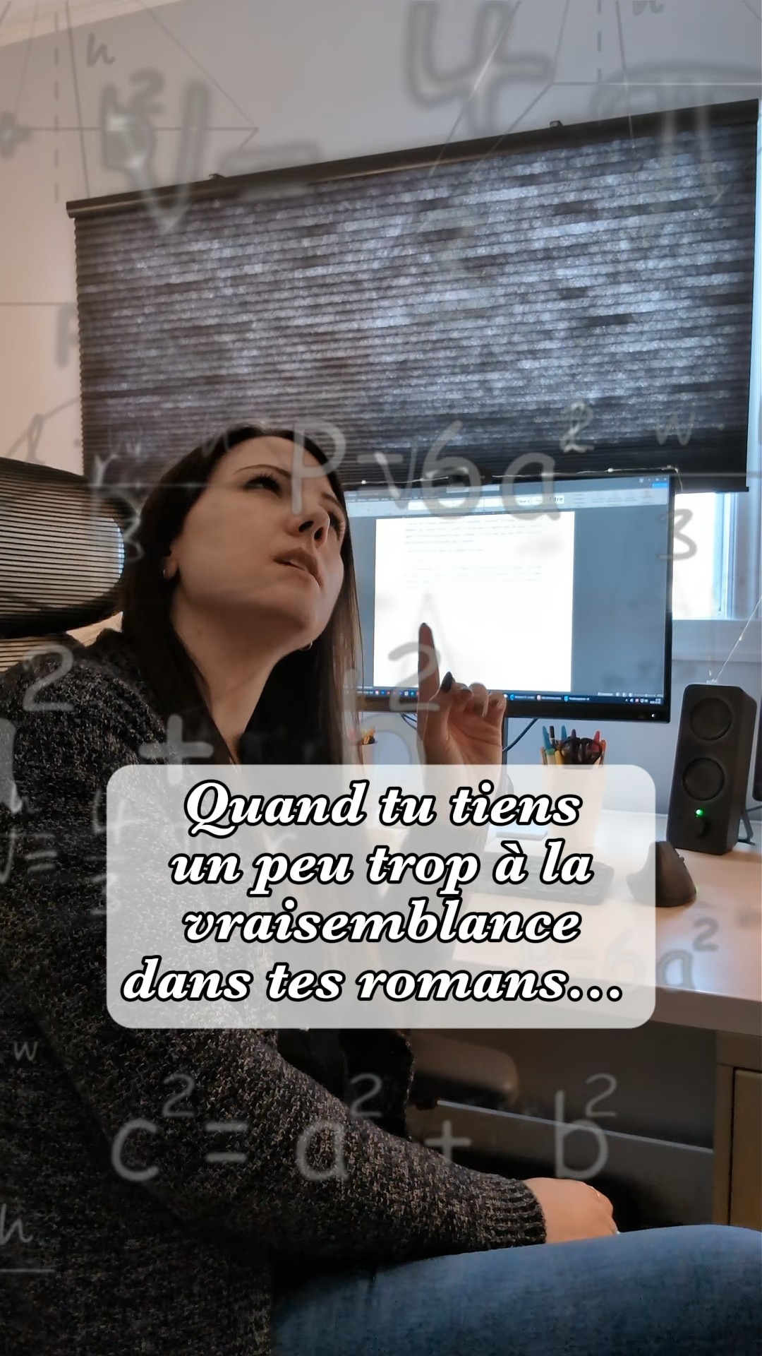 Ceux qui m'ont déjà lue...
... savent à quel point les détails me tiennent à cœur... parfois pour mon plus grand désespoir !
J'ai un diplôme en travail social et en graphisme. Tu dois des maths, là-dedans ? Moi non plus. 😂
